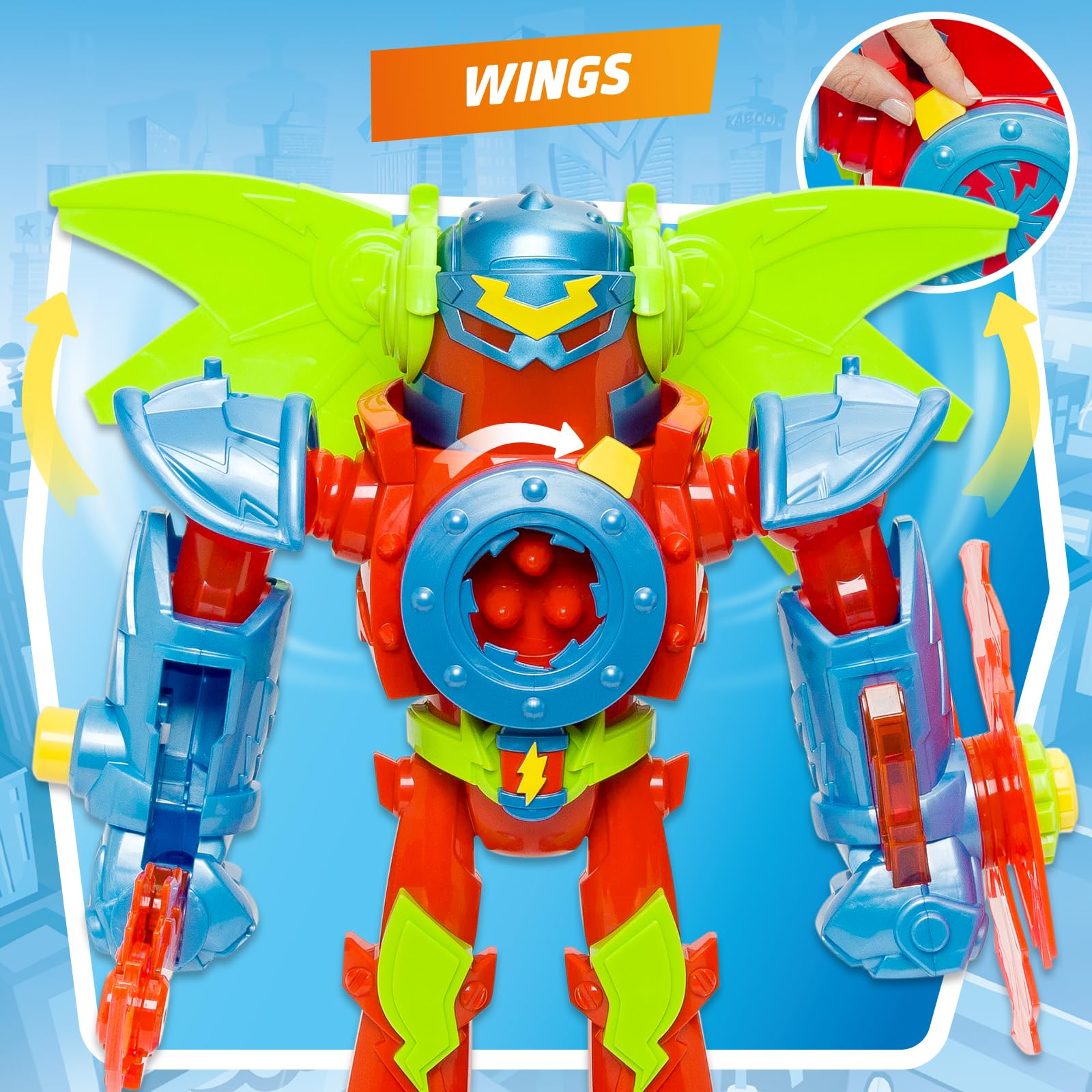 SUPERTHINGS Titan Fury – Wielki Robot Bojowy Mech z Ruchomymi Ramionami, Zestaw z Ekskluzywną Figurką Super Things, Zabawka dla Dzieci i Chłopców od Magicbox