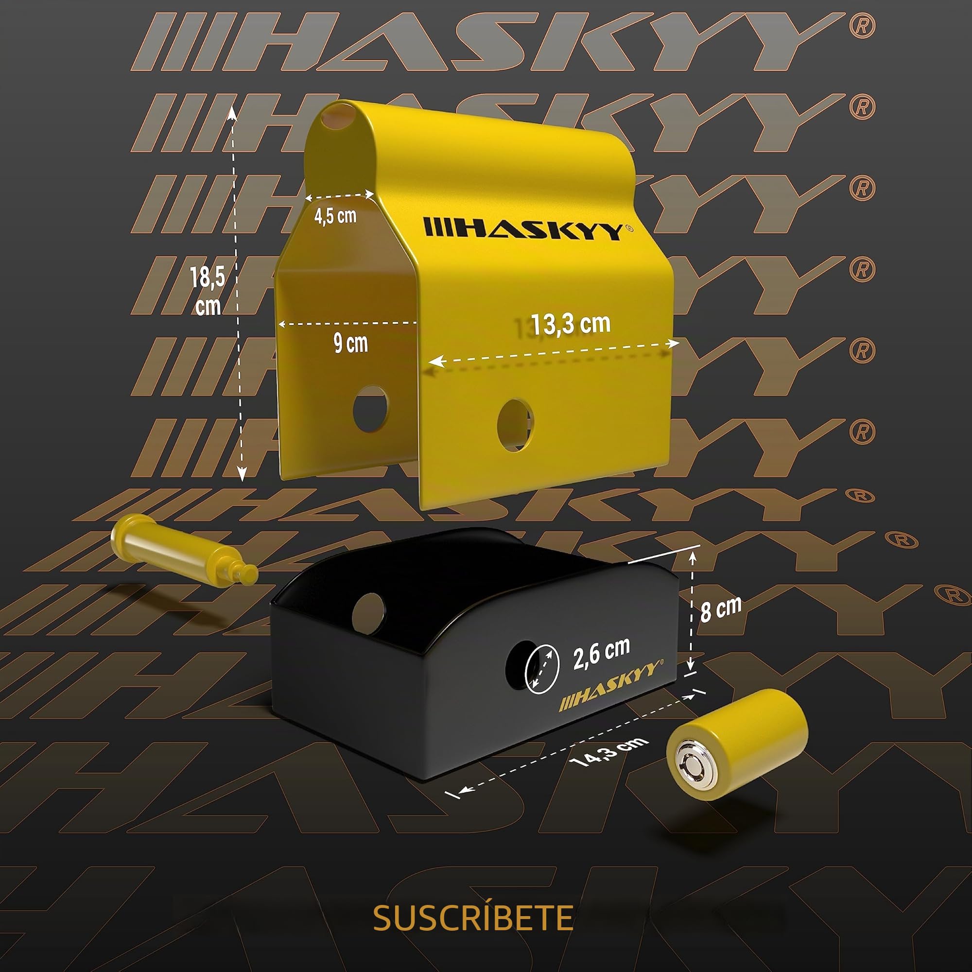 HASKYYY Bloqueo antirrobo Premium para remolques de caravanas Compatible con Gancho de Remolque ALKO - Incl. 3 Llaves