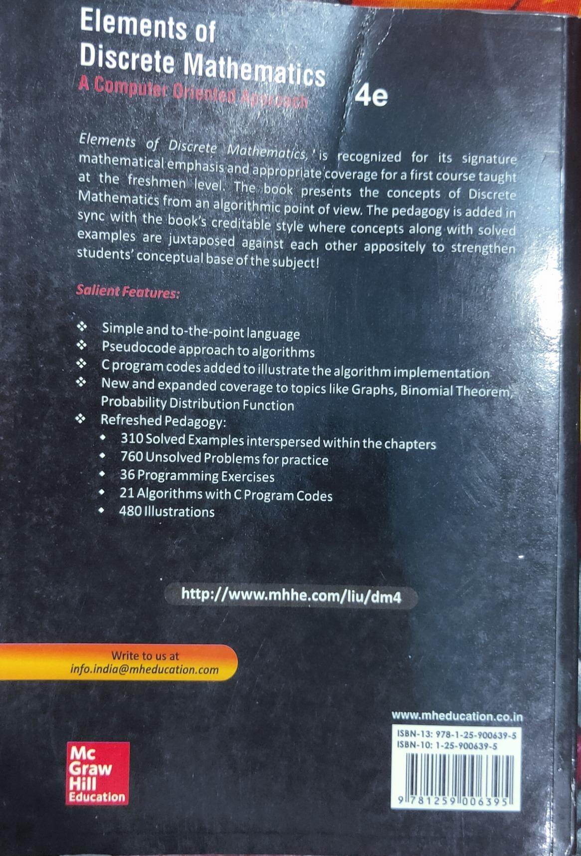 Elements of Discrete Mathematics Textbook