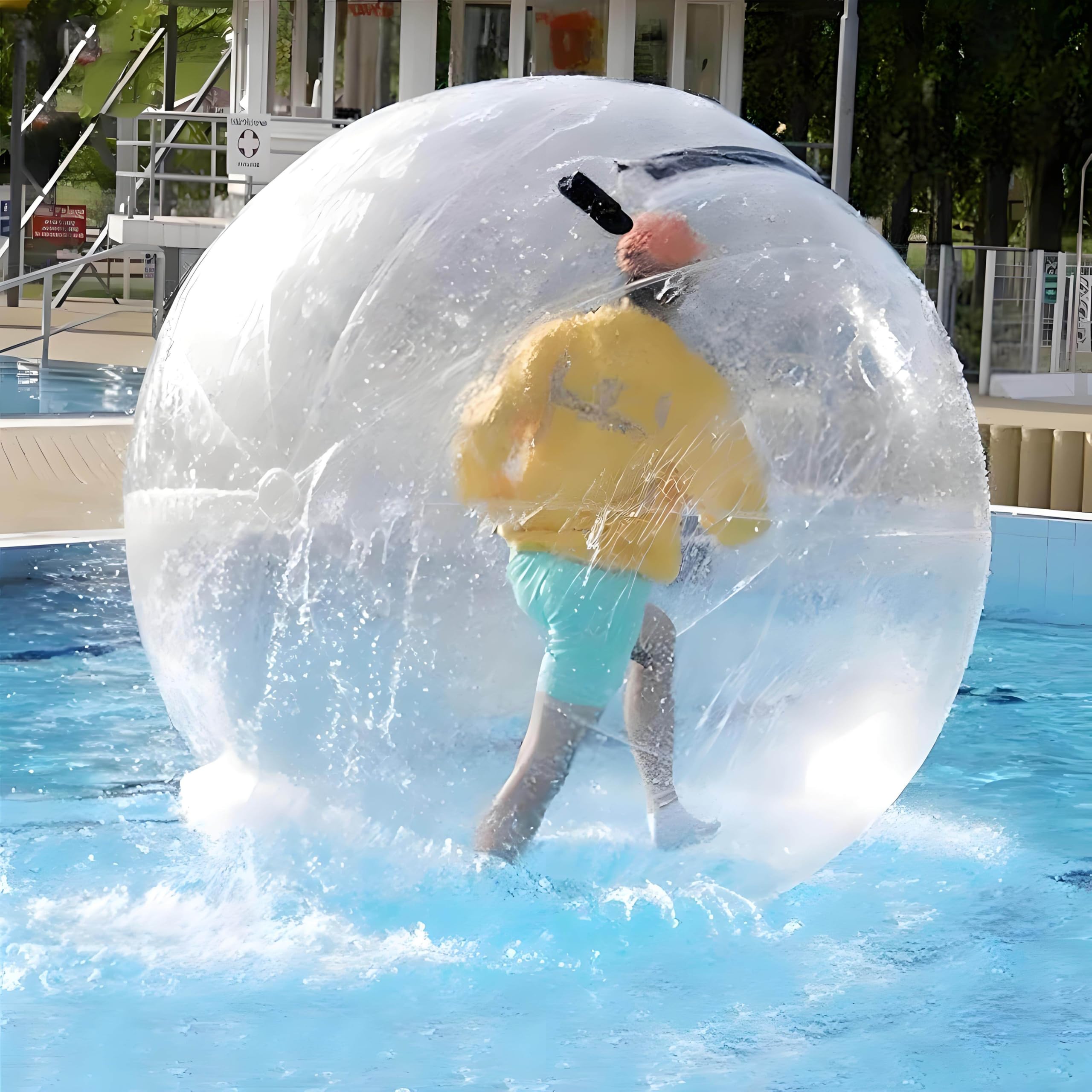 Palla gonfiabile da passeggio in acqua da 1,5-2,5 m, in PVC, con cerniera, attrezzatura per l'intrattenimento per spiagge e piscine.,1.5m