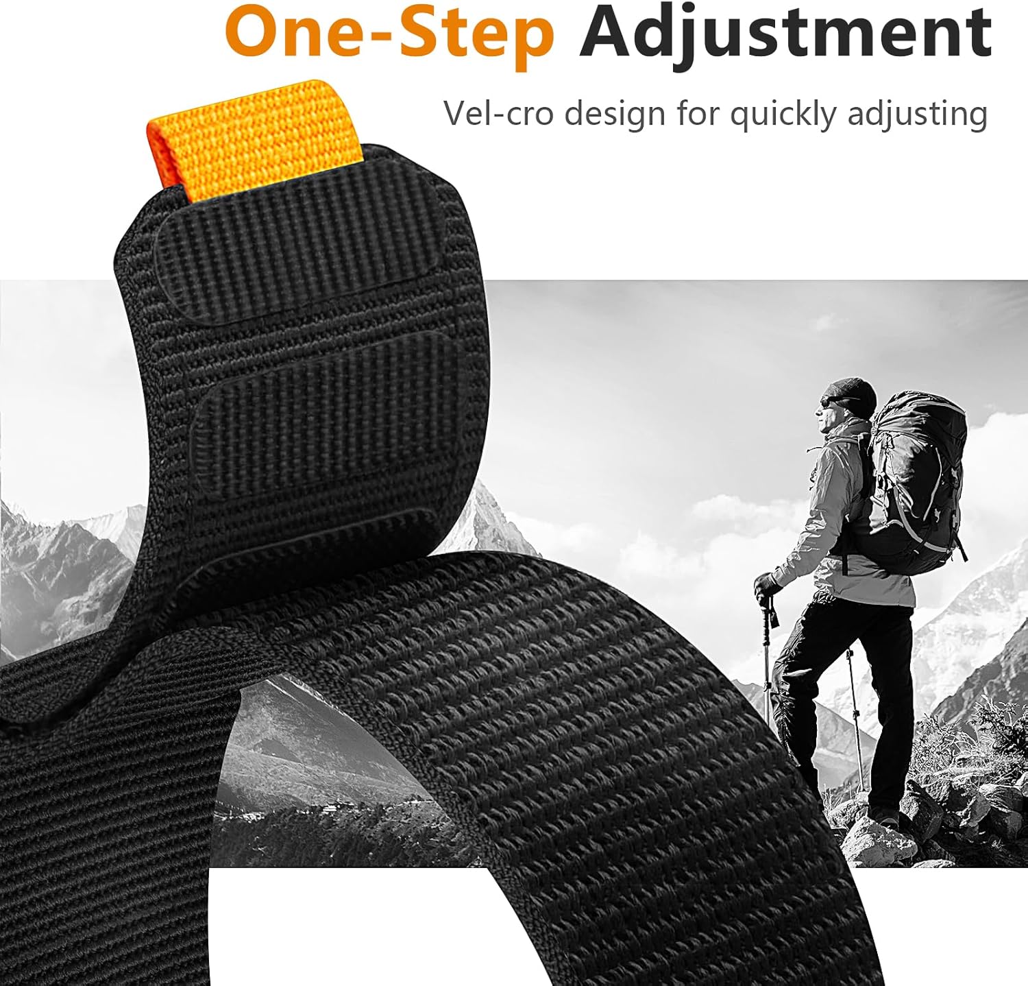 Compatible with Apple Watch Ultra Band for Men Comfortable Soft Nylon Sport Loop with Magnetic Hook Lock-Buckle for iWatch 49mm(Ultra3/2),46mm(Series 11/10),45mm(9/8/7),44mm(SE3/2/SE/6/5/4),42mm(3/2/1) (Black, 49/46/45/44/42mm(Series 3 2 1))