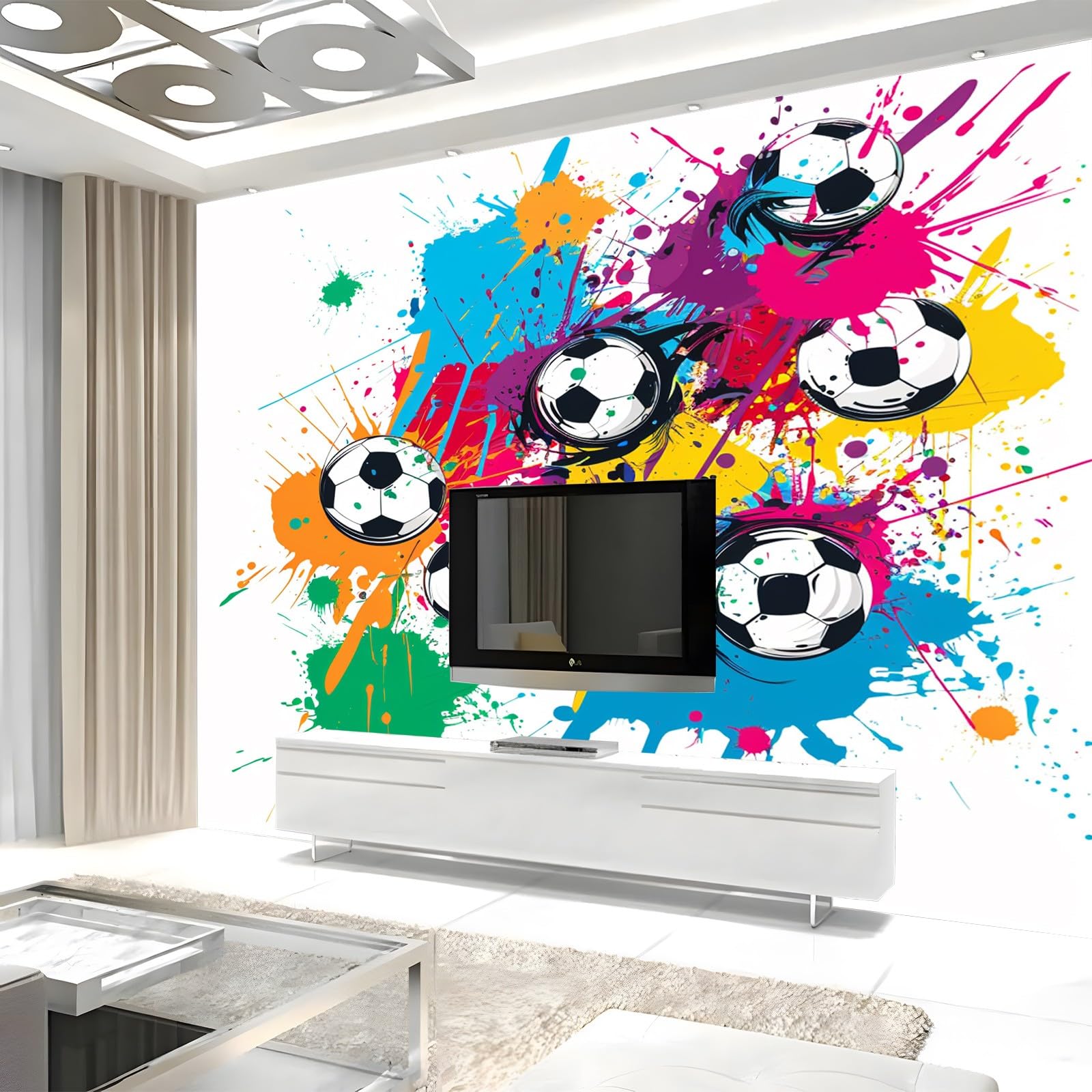 Fotomurale Fotomurali Calcio sportivo hip-hop 250 x 175 cm Moderna Carta da parati Decorazione da Muro Poster per Camere da Letto, Soggiorni, dei Bambini Carta da Parati