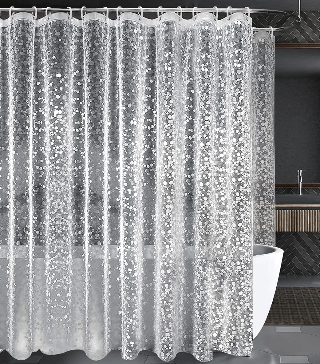 Happy Go-Mart Shower Curtain Mould Proof Mildew Resistant, Bathroom Curtain with Hooks,Waterproof Bathtub Curtain Liner 180x180cm (color 1)