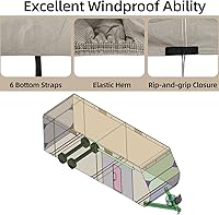 Vista 2 de Funda para remolque de viaje de 28 pies, cubierta de camión cámper de 26 a 28 pies, 7 capas cubierta de cámper resistente al viento, impermeable