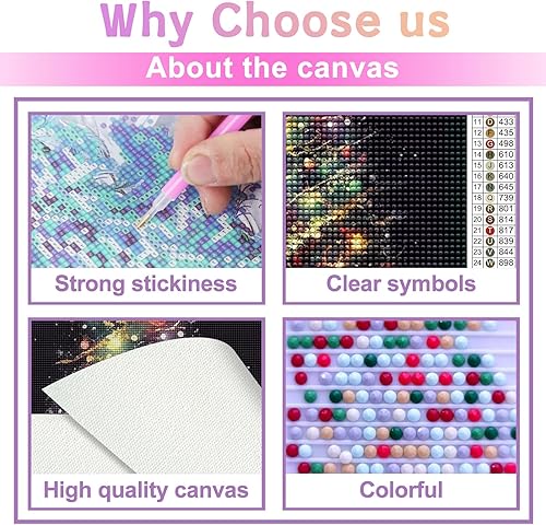 Miniatura 4 de Kits de pintura de diamantes para adultos, bricolaje 5D para el día de Navidad, kit de pintura de diamantes de taladro completo, arte de diamantes