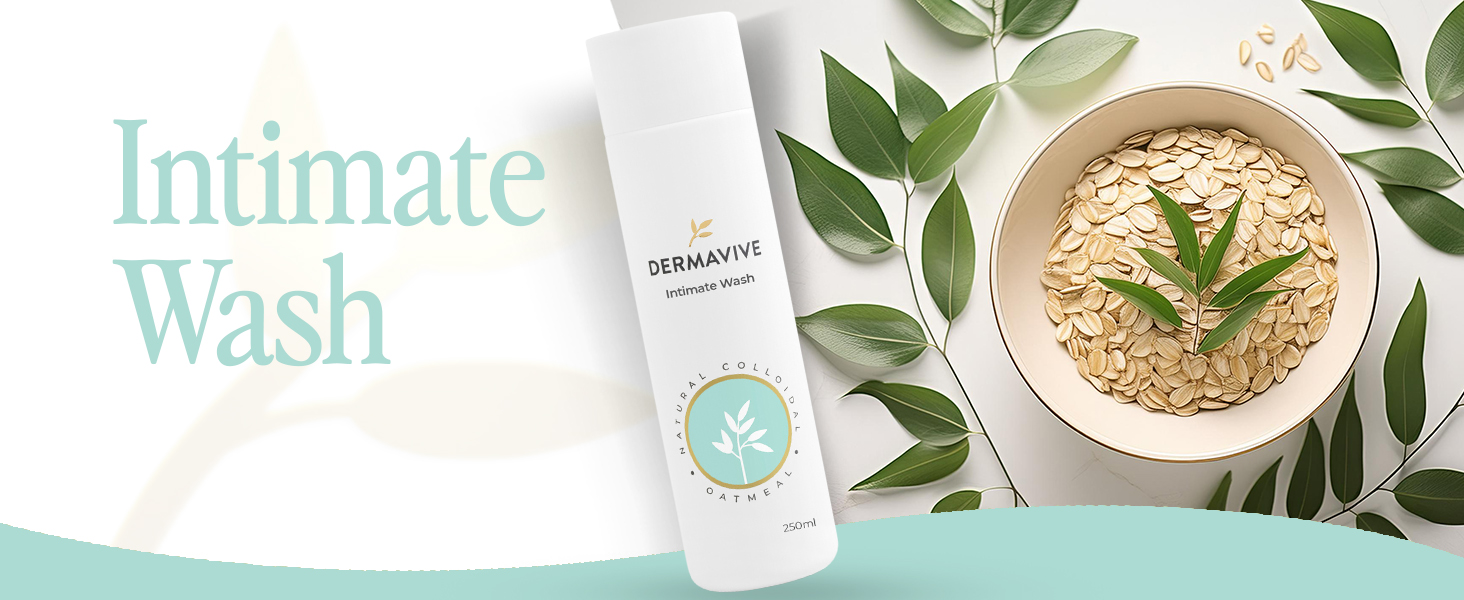 Dermavive Intimate Wash, Gentle Feminine Cleanser for Women, Soap-Free Feminine Hygiene Wash, pH-Balanced and Dermatologist Tested, 250ml (8.45 fl oz)