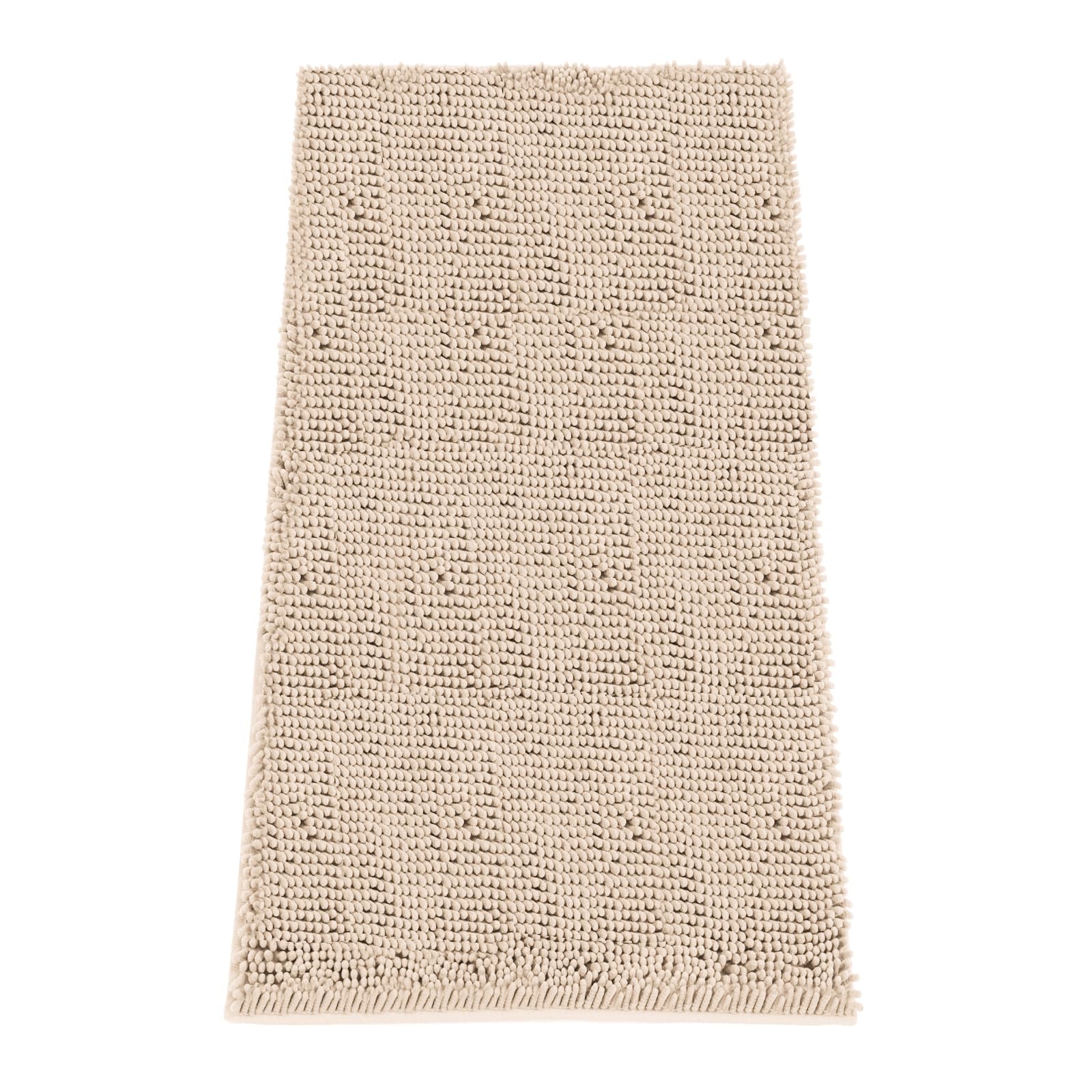 Absorbent Dog Door Mat for Muddy Paws, 60" x 30" Chenille Indoor Mats for Entryway, Trap Dirt Front Door Mat Indoor Entrance Washable Non Slip Soft Beige