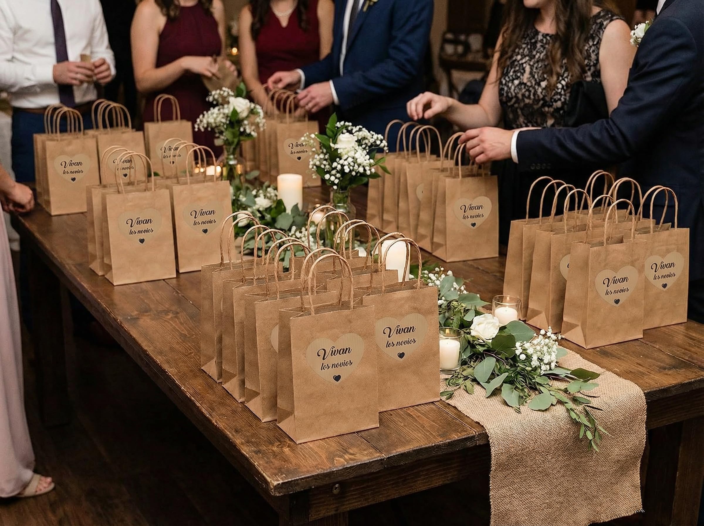 Kit 20 Etichette Matrimonio La Lluna | Vivan Los Novios E Gli Ospiti | Decorative Per Bomboniere