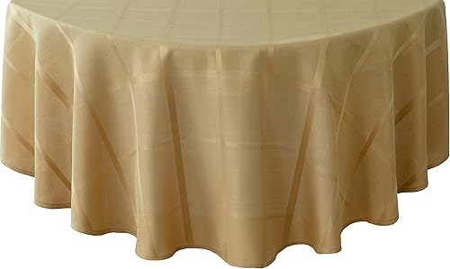 Miniatura 3 de Newbridge Elegance - Mantel de tela a cuadros contemporánea, a cuadros, texturizado, resistente a la suciedad, de fácil cuidado, 70 pulgadas,