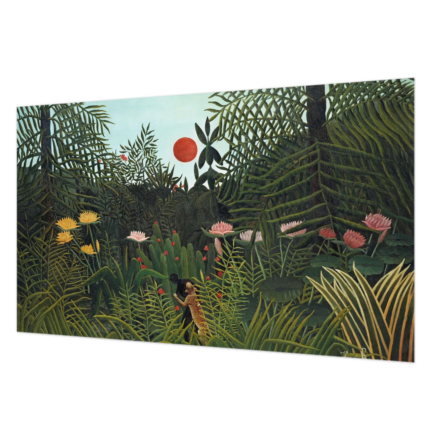 Papier peint panoramique 416x254 cm paysage exotique intissé de salon