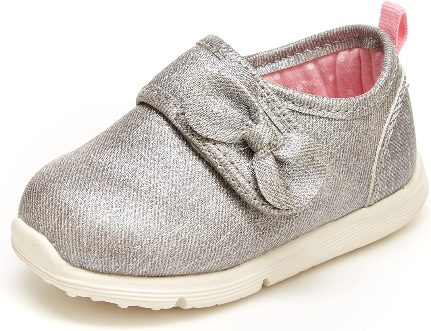 Carter's Every Step Girls Turbo Sneaker, Grey, 4.5 Toddler