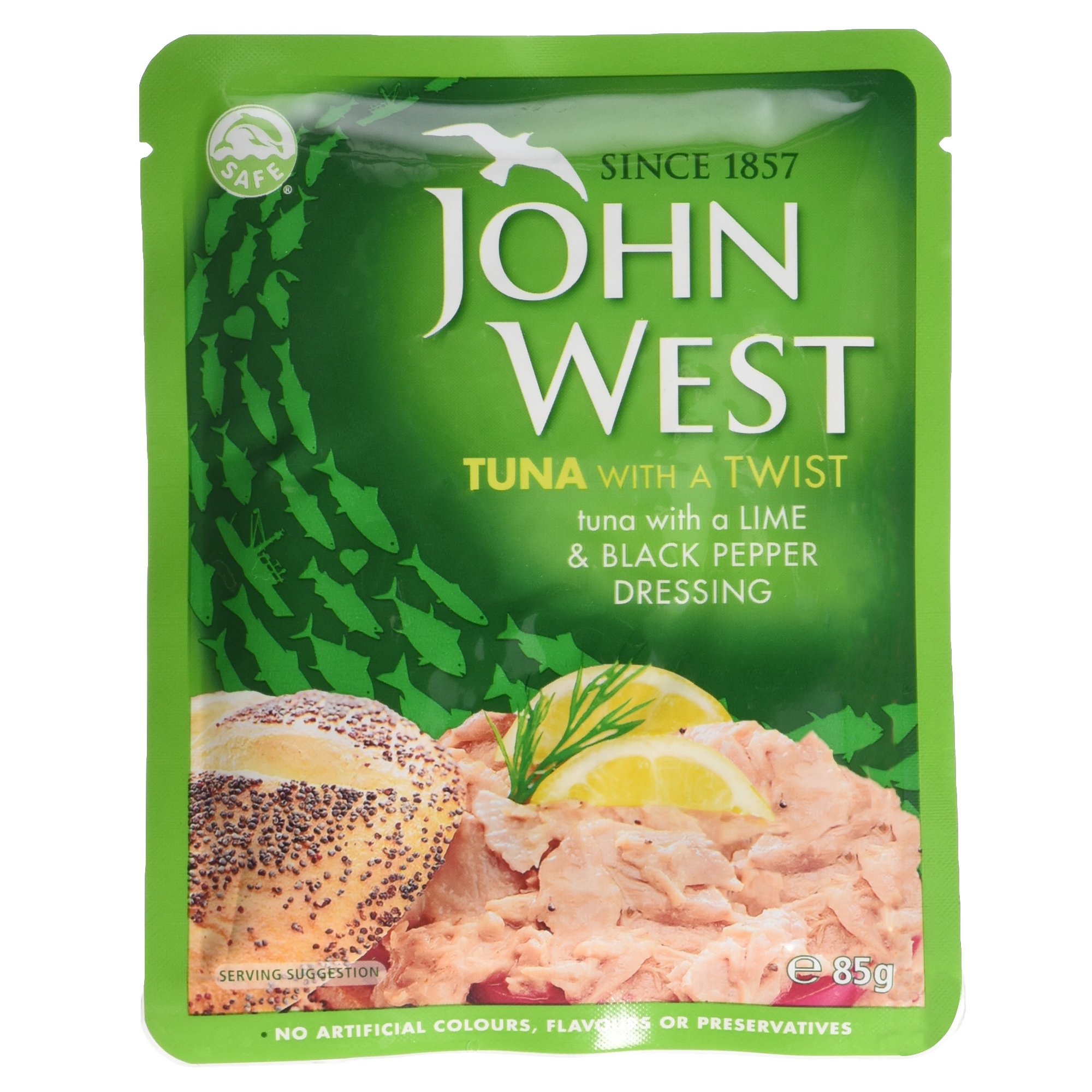 John West Jacket Toppers Tuna With A Lime & Black Pepper Dressing 85G