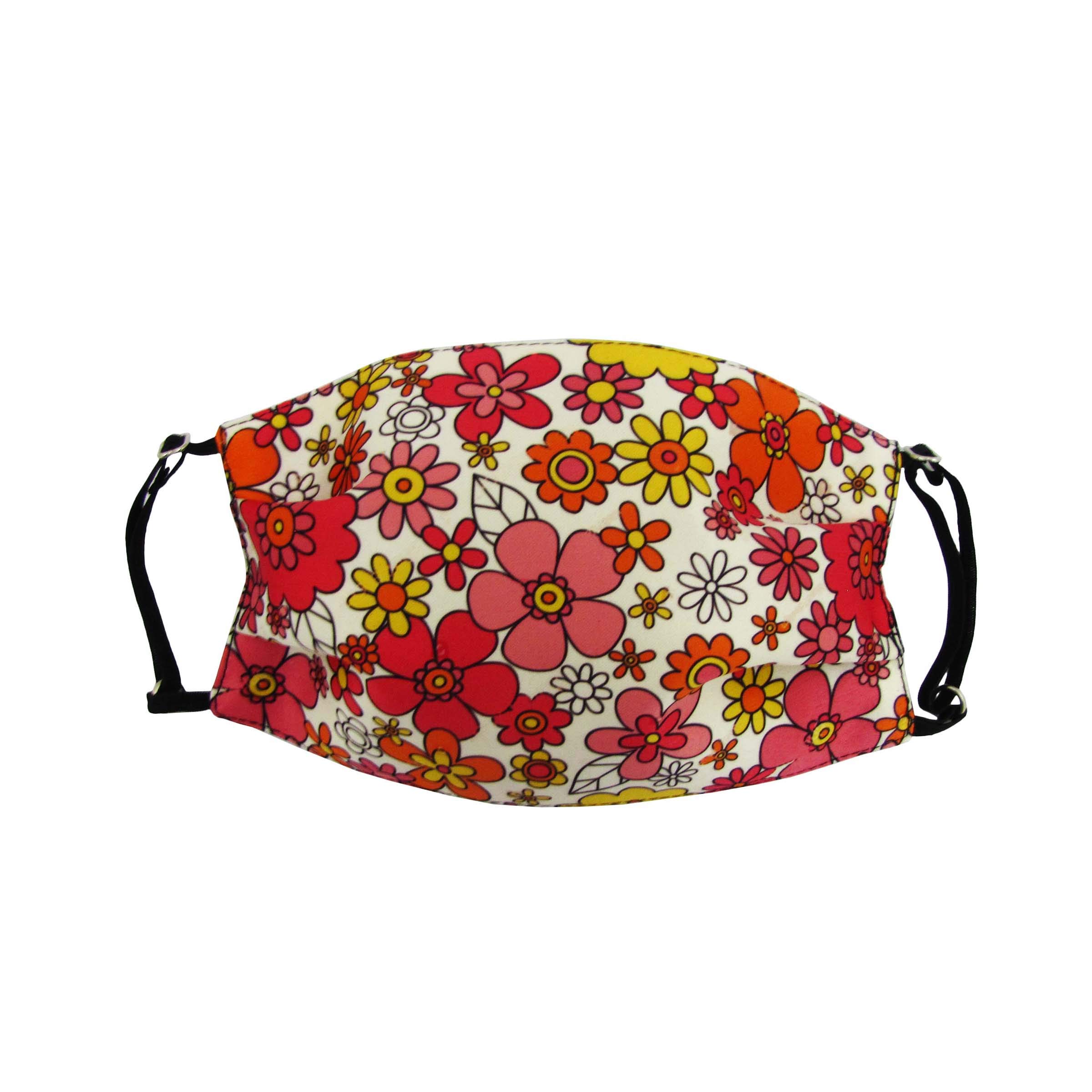 The House of tara - Pale Red White Three Layer Woven Fabric Outdoor Protection Reusable Face Mask with Printed Design for Men and Women-picture-11
