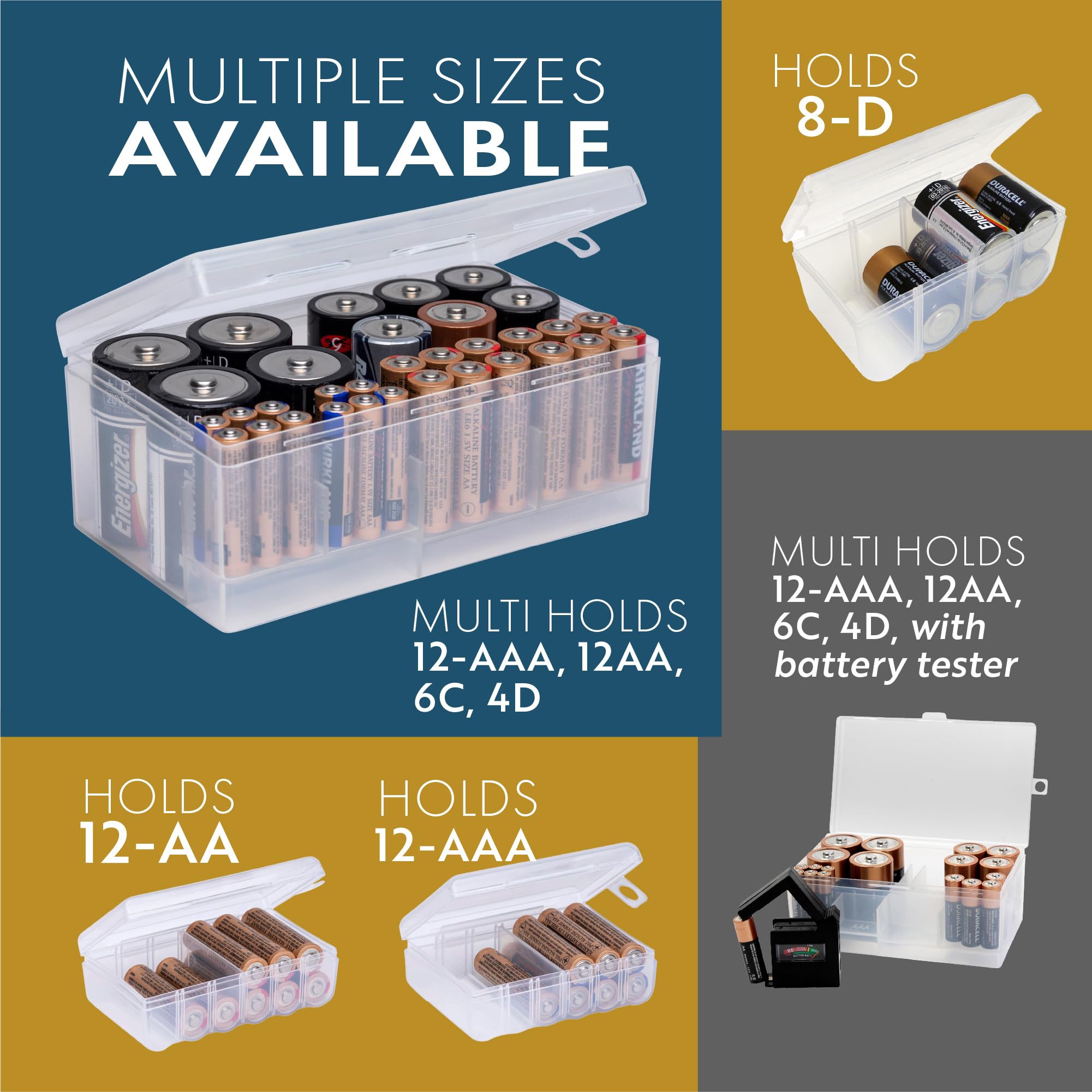 Amazon.com: Dial Industries Battery Storage Organizer Case, 12 AAA