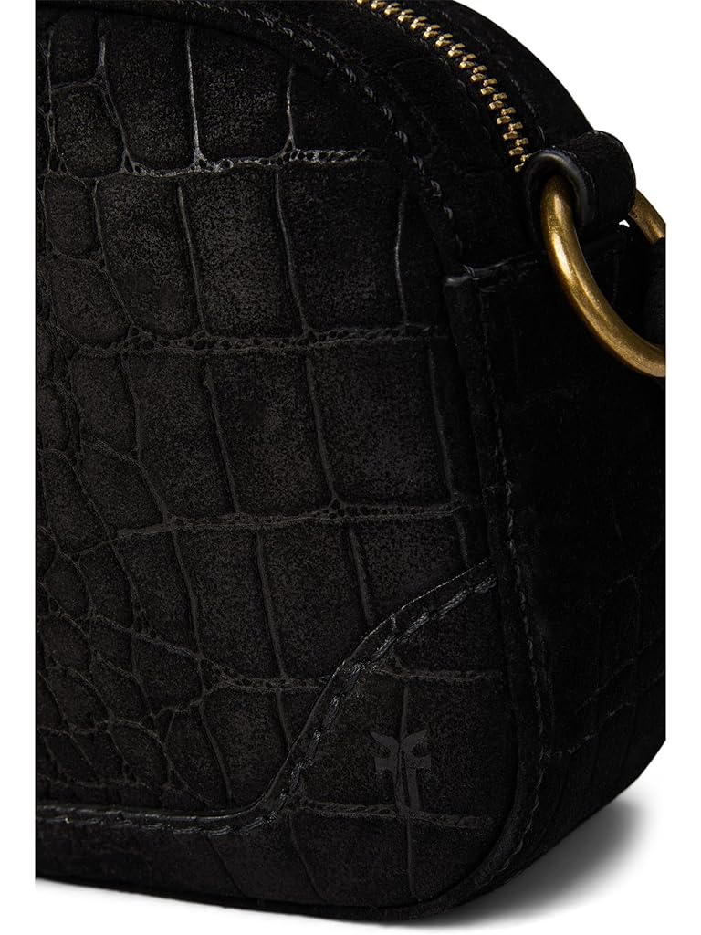 Black Frye Melissa Sueded Croco Camera
