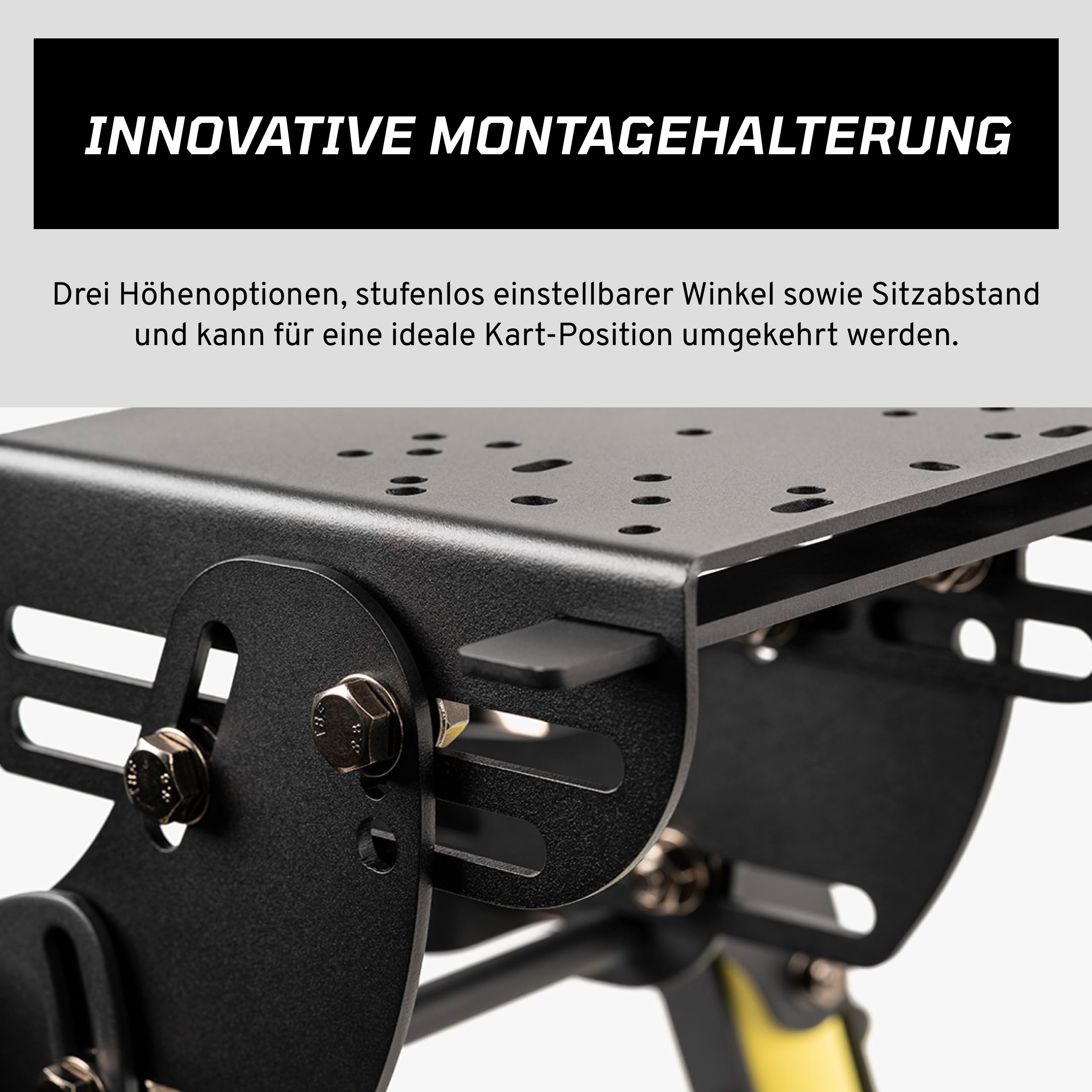 Corsair FANATEC Sim Racing CSL-Cockpit V1.5 Schwarz Stahlverstärkter Aluminiumrahmen Universal Wheel Base-Halterung GT-Fahrposition