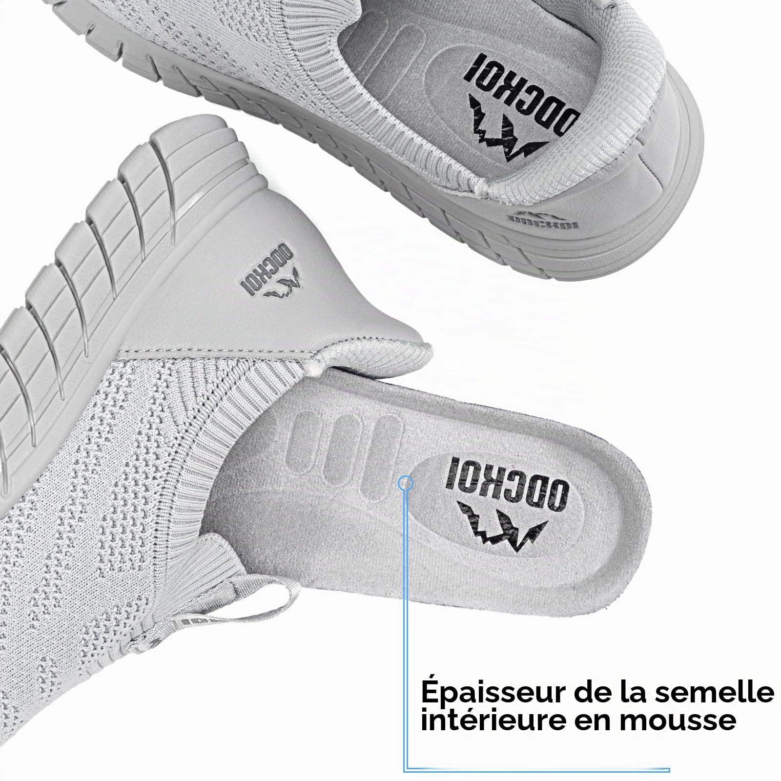 ODCKOI Chaussures à Enfiler Mains Libres pour Hommes Chaussures Slip on Respirantes Chaussures Slip in Confortables et légères sans Lacets Chaussures de sporChaussures de Marche pour Hommes