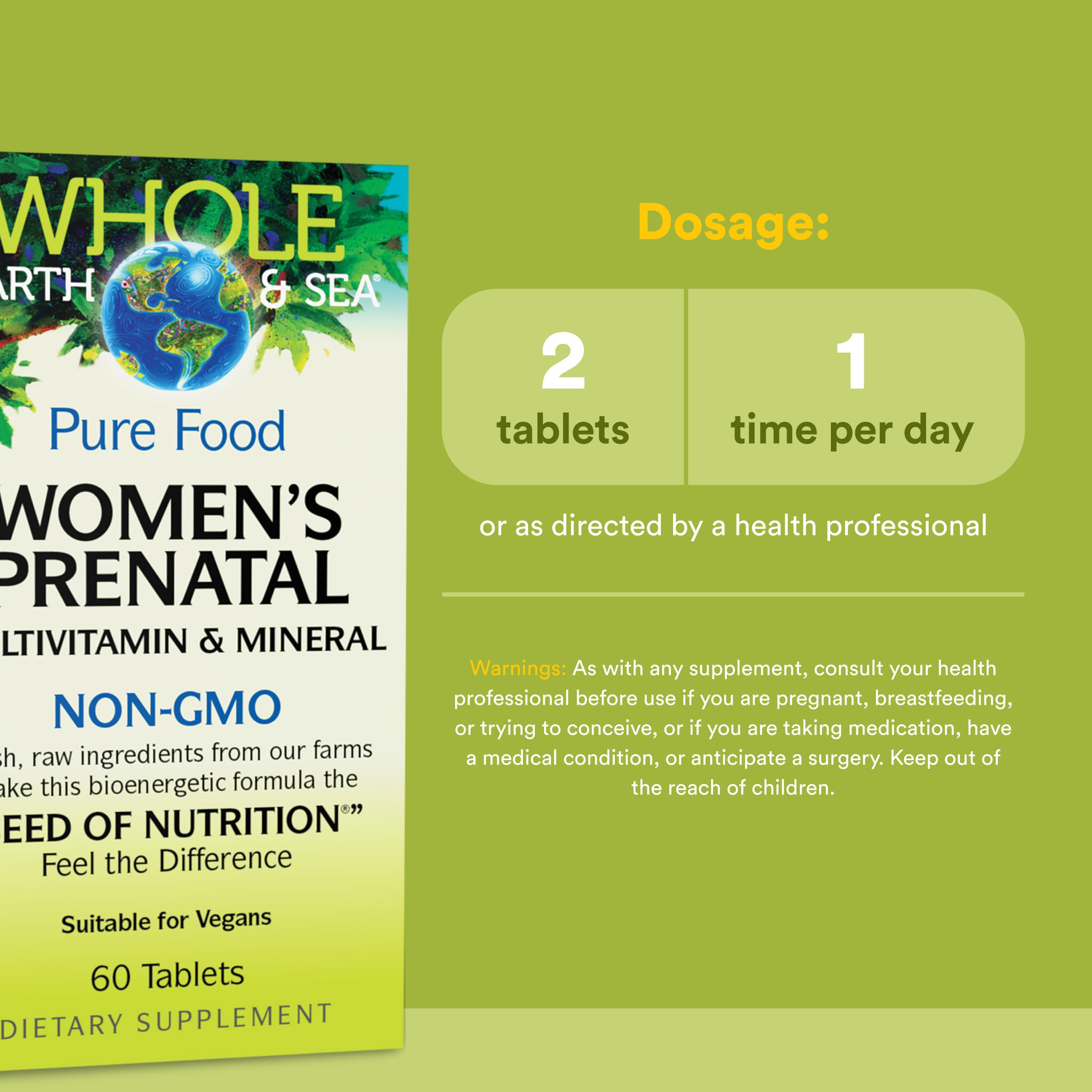 Natural Factors Whole Earth & Sea Prenatal Vitamins for Women, 60 Tablets — Amazon image 3