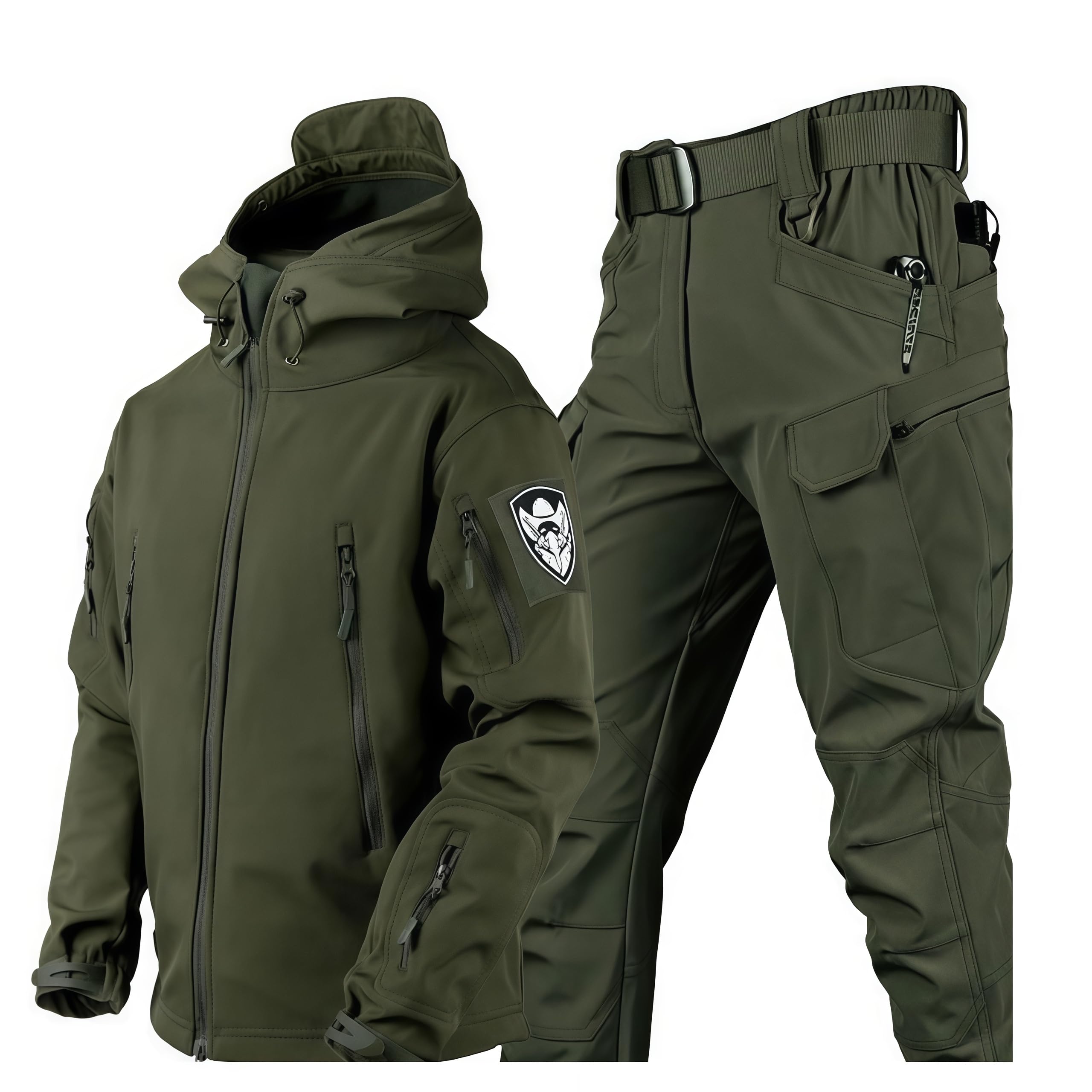 Uniformi Tattiche Uomo Set Tute Combattimento dell'Esercito Militare Impermeabile Set Pantaloni Giacca Mimetici Softshell Vestiti Caccia