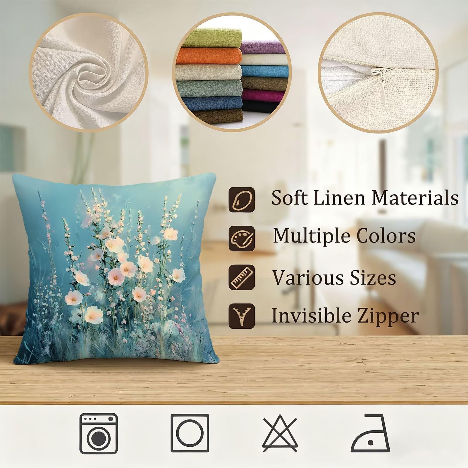 Rose Housse Coussin 60x60 Fleur Taie Oreiller 60x60 Lot de 4 Super Doux Protege Oreiller 60 x 60 Decoration Automne Taie D'oreiller Carrées Coussin Canape, pour Maison Chambre Canapé Chaise E - 925