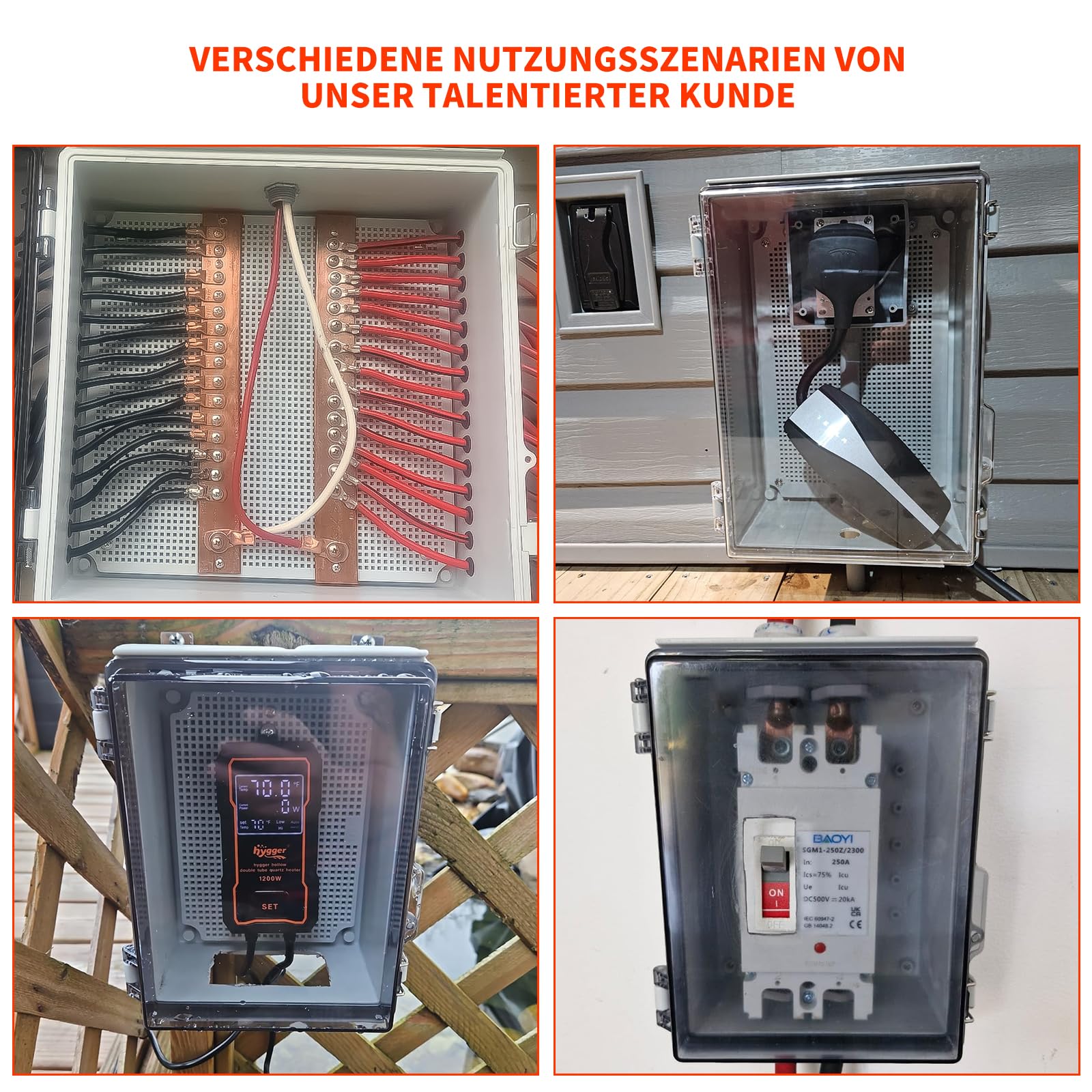 Boîte de jonction étanche IP65 | Coffret Electrique Etanche Exterieur | ABS transparente boîte de distribution saillie de câble pour protéger la multiprise