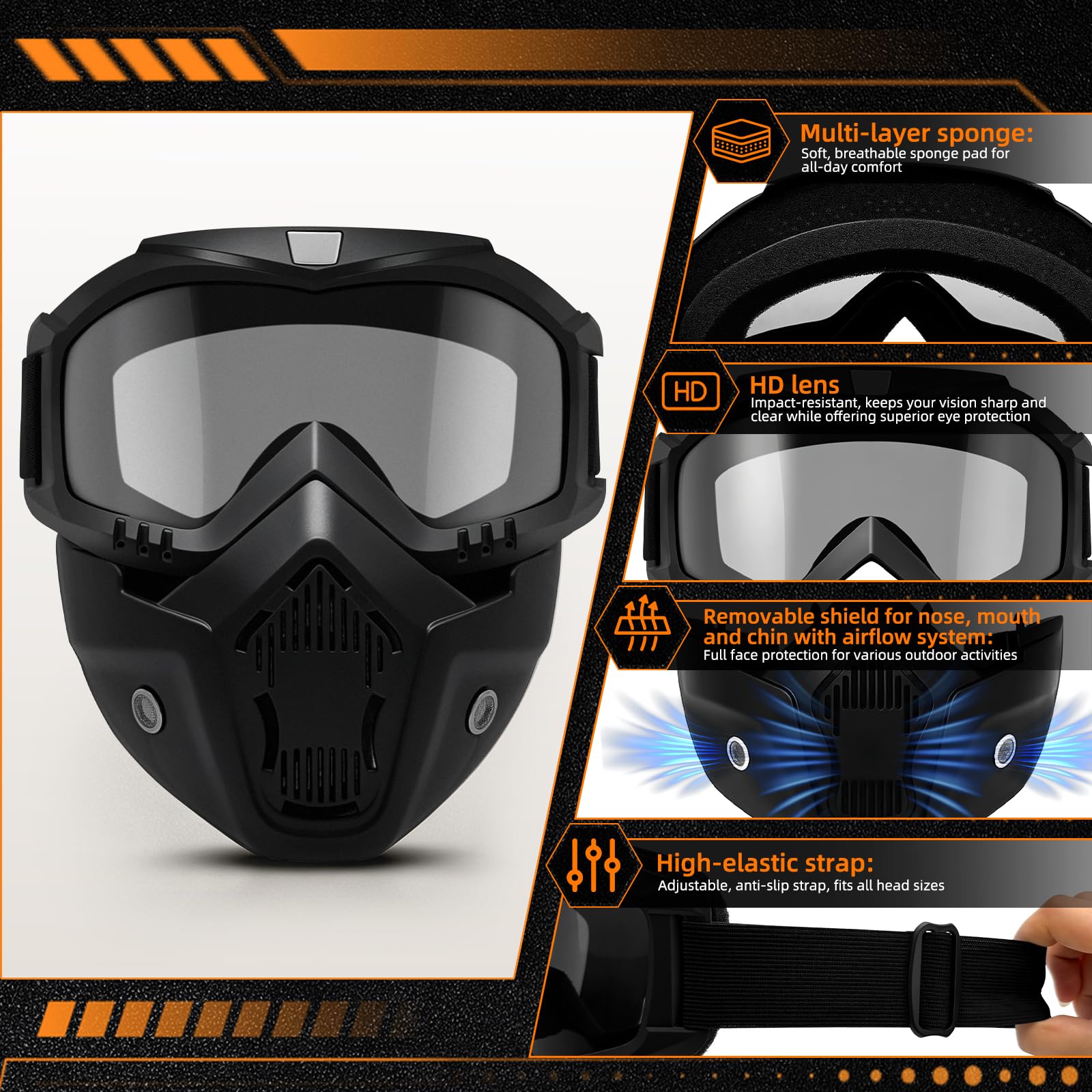 Face Shield with Goggles - Outdoor Safety -5