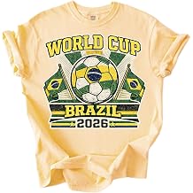 Brazil 2026 Soccer Fan T-Shirt Vintage Football Graphic Tee