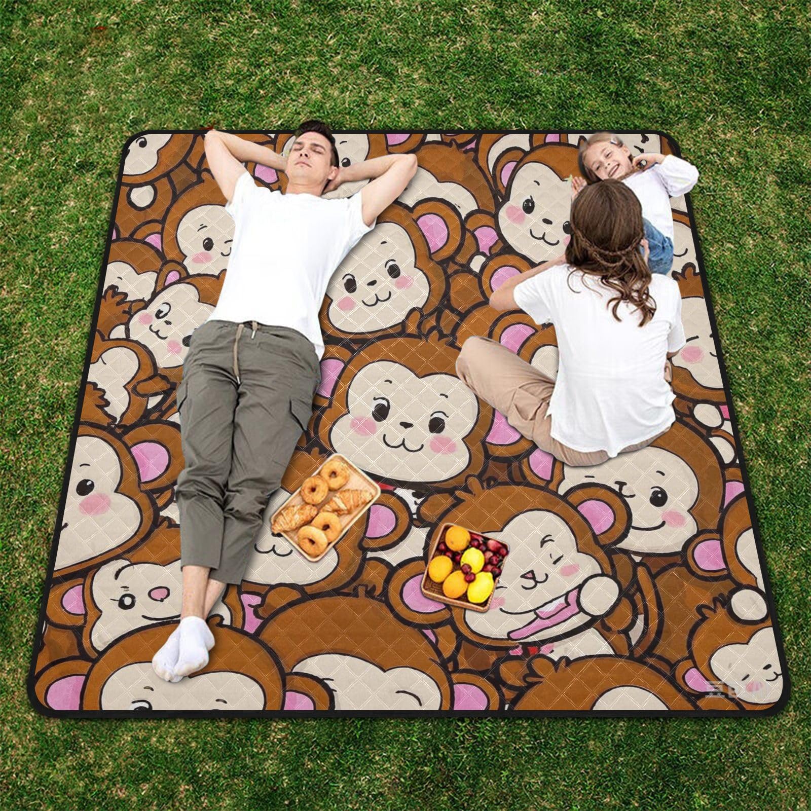 Couvertures de pique-nique imperméables et pliables XXL Tapis de sol pour le sol Cadeau d'été Manta de pique-nique Extra