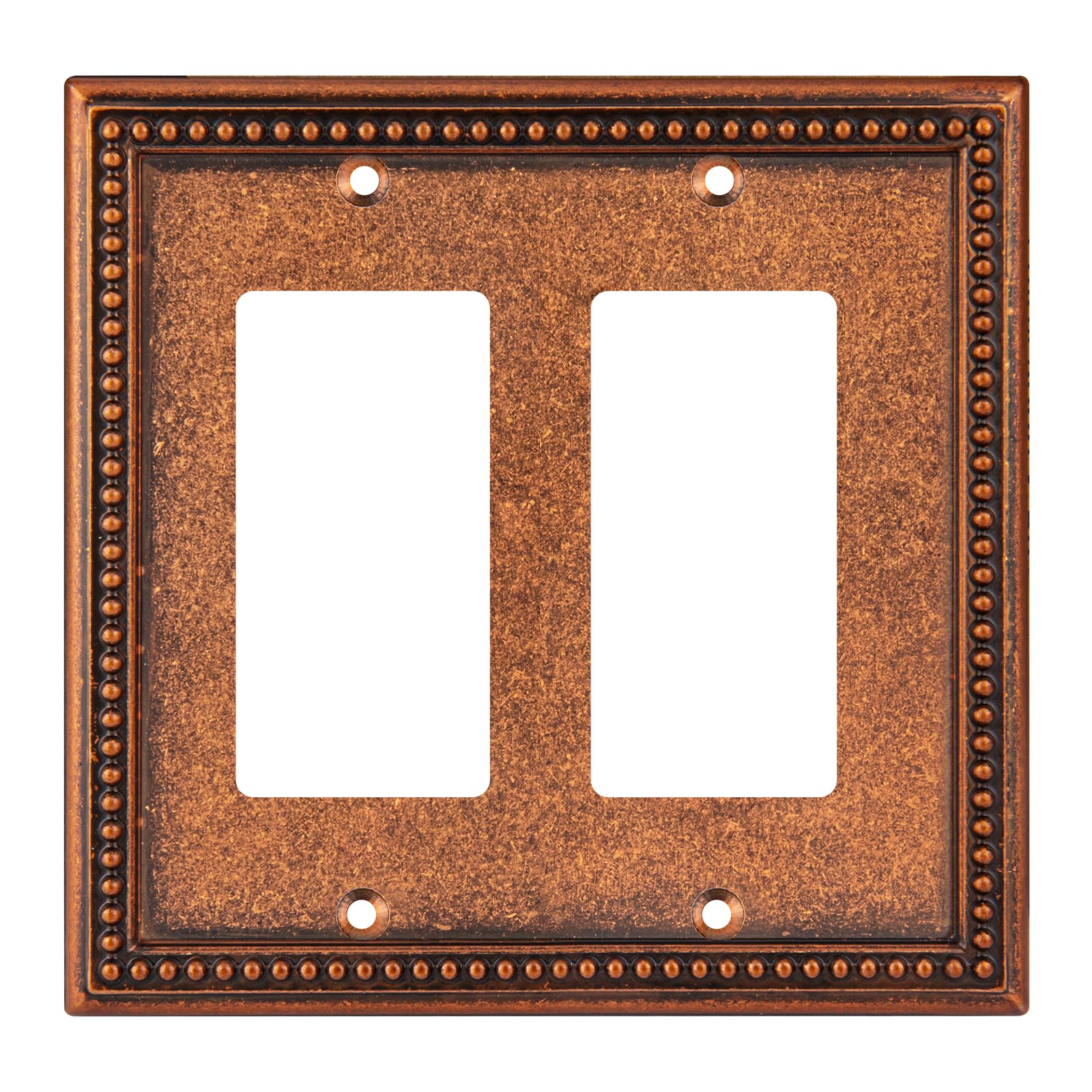 Photo 1 of Henne Bery Double Decorator Wall Plate, Sponged Copper