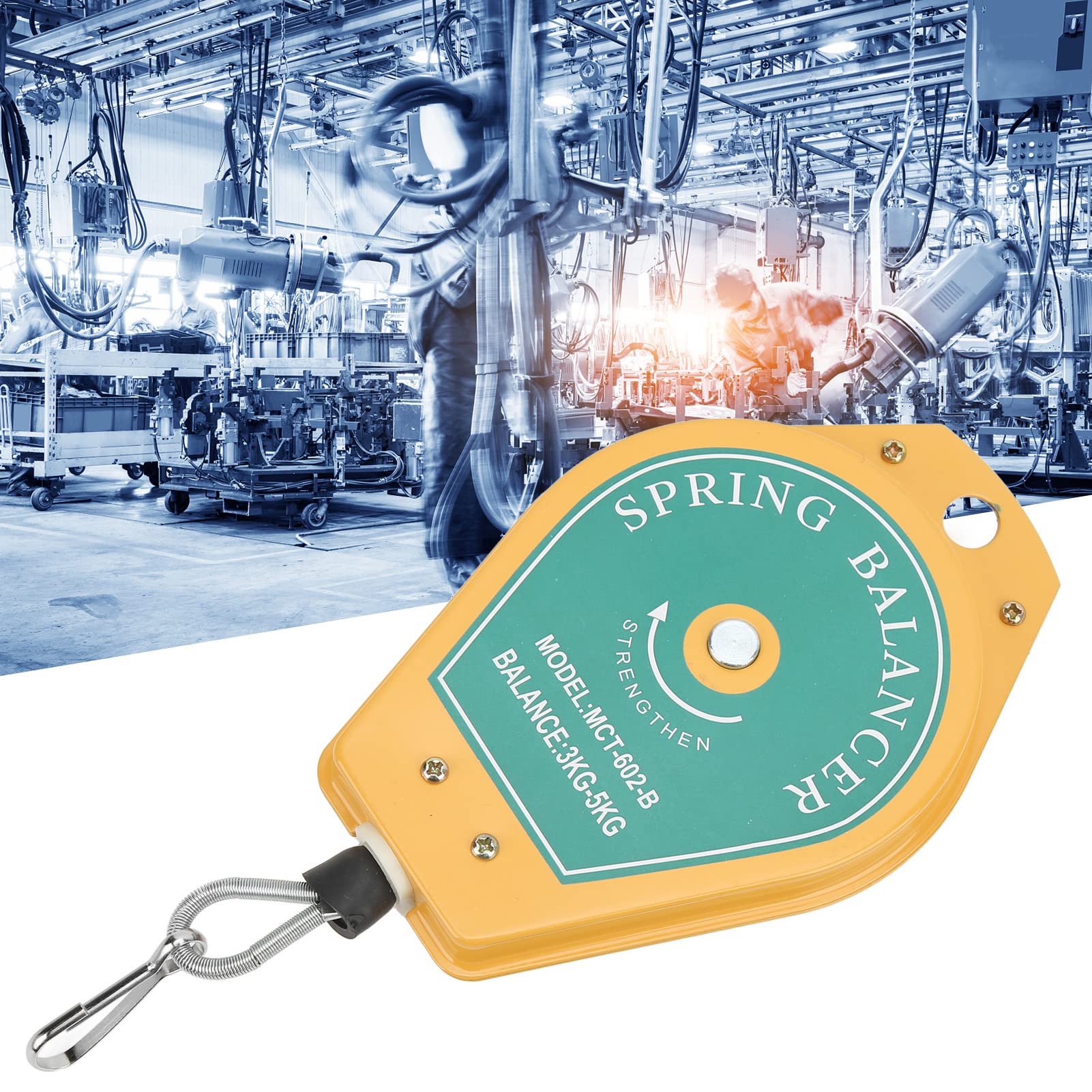 Bilanciatore A Molla Per Utensili Fino A 1.5KG - Giallo, Con Accessori, Per Officina E Fai Da Te