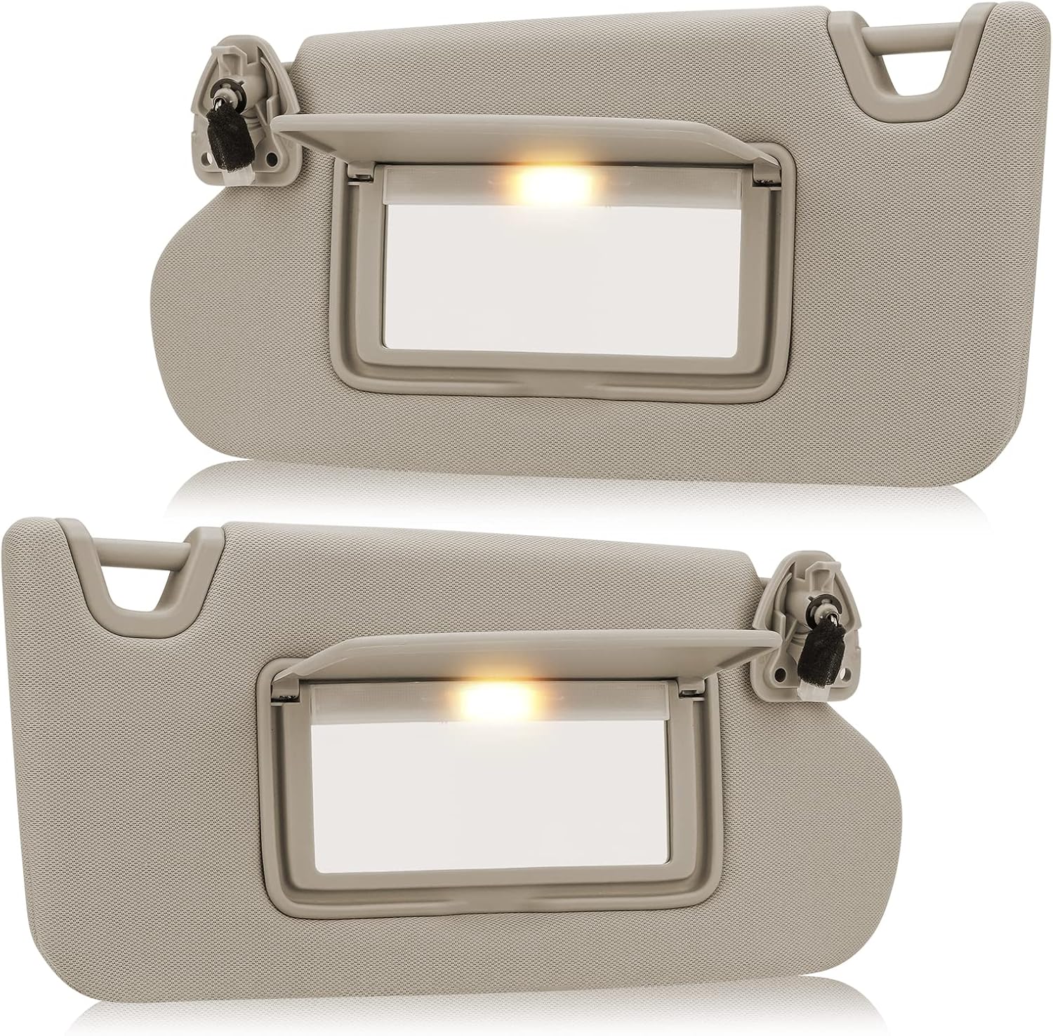 Driver & Passenger Sun Visor Fit for Nissan Altima Without Sunroof 2013 2014 2015 2016 2017 2018, Replaces for 96400-3TA2A, 96401-3TA2A Beige