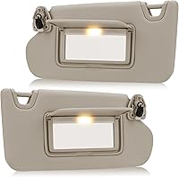 Vista 1 de Parasol para conductor y pasajero compatible con Nissan Altima sin techo corredizo 2013 2014 2015 2016 2017 2018, sustituye a 96400-3TA2A, Beige