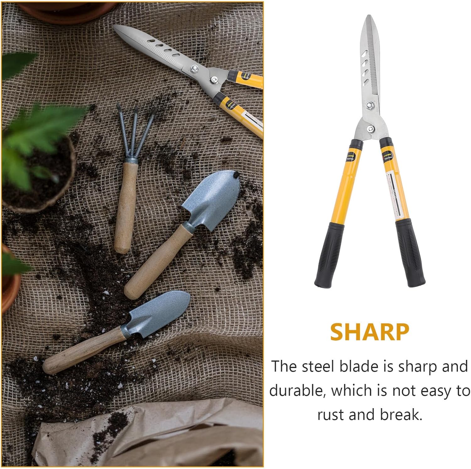 Portable Gardening Pruning Shear with Sharp Blade for Branch and Hedge Trimming One-hand Operated Lopper for Orchard Bush Small Tree Cutting Professional and Home Use Tool