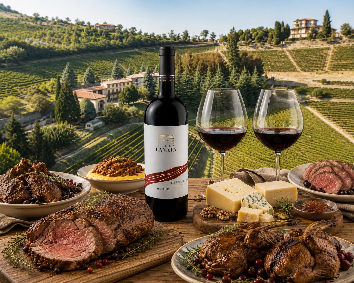 Lo Zoccolaio Langhe Chardonnay + Piemonte Rosso + Barbera d'Alba Vin Italien dans Bois Cas 3 Bouteilles x 75 cl