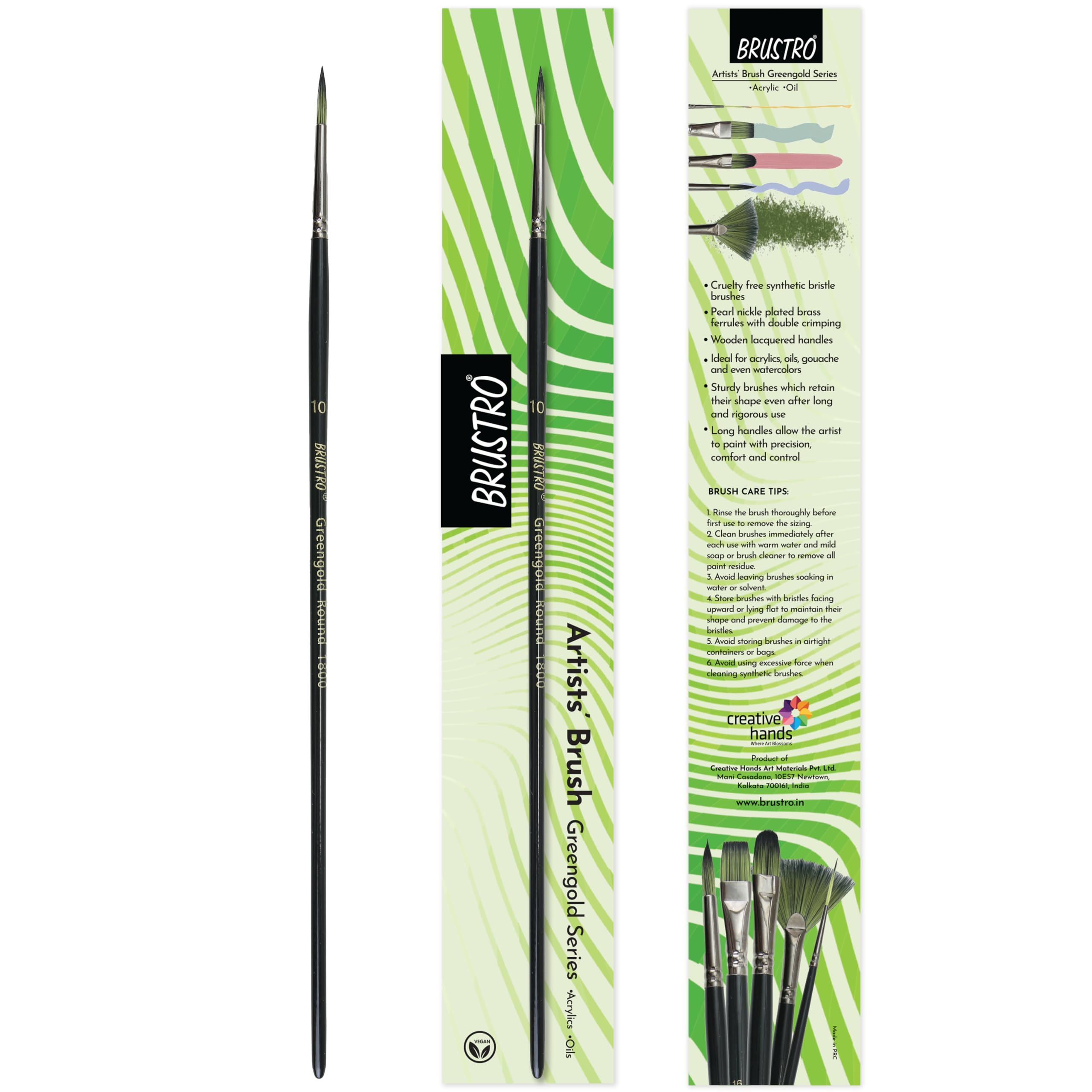 Brustro Artists Greengold Acrylic Brush Round Series 1800 - Size - 10 (B08CRXD89L) Amazon Price History, Amazon Price Tracker
