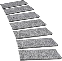 Vista 36 de PURE ERA Bullnose - Juego de peldaños de alfombra para escaleras sin cinta, antideslizantes, protectores de escaleras para interiores, alfombras