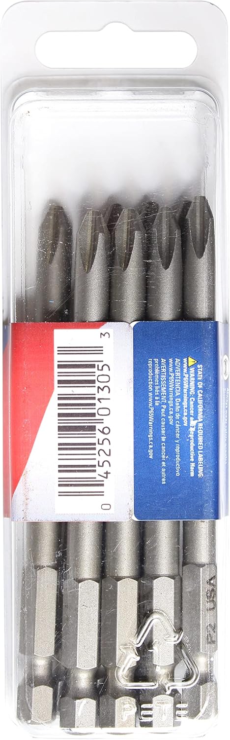 Mayhew Tools 19233-8 USA Phillips Power Bit, NO. 2 x 3.5", 8-Pack