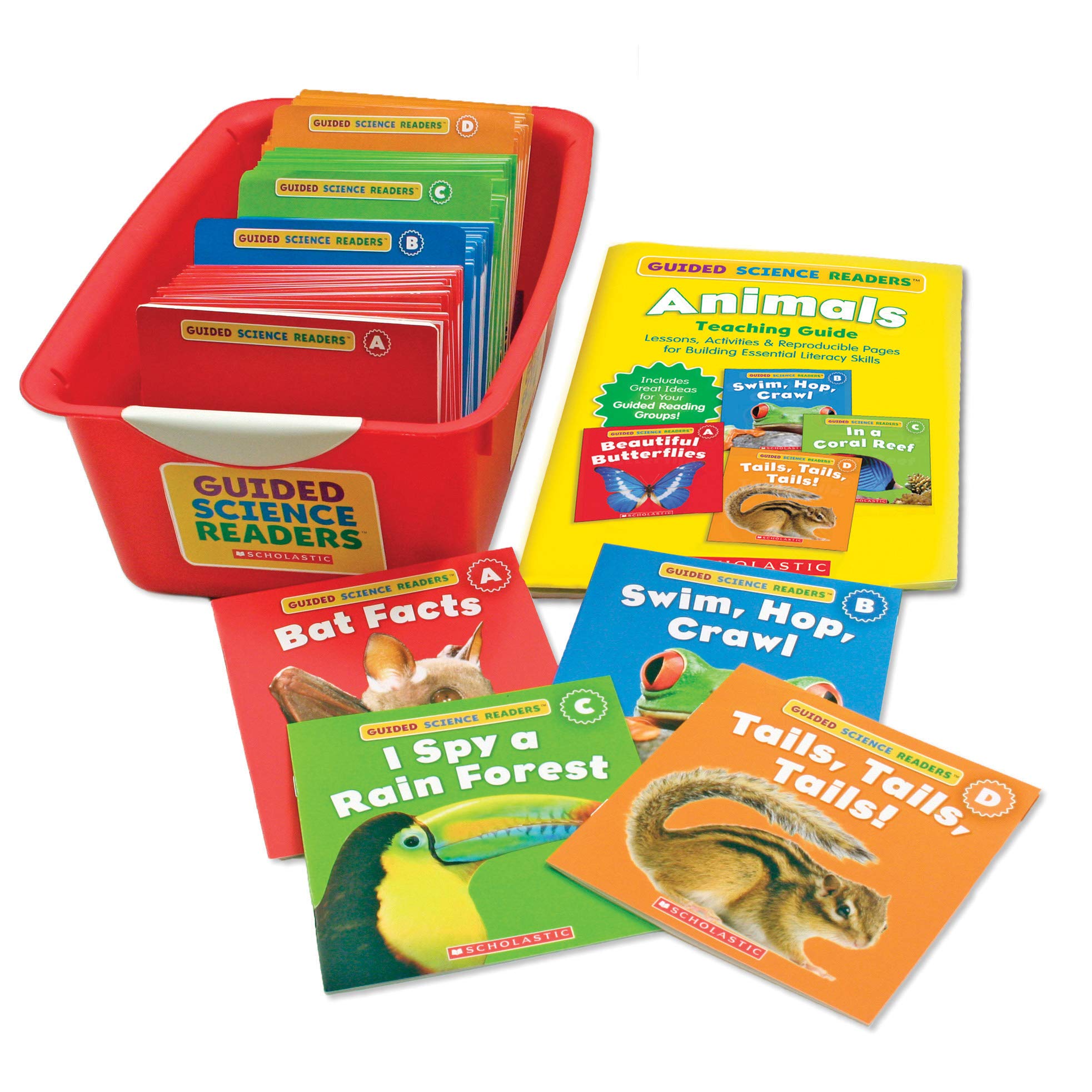 Scholastic SC-544272-A1 Guided Science Readers Super Animals Book Set, Grade K-1