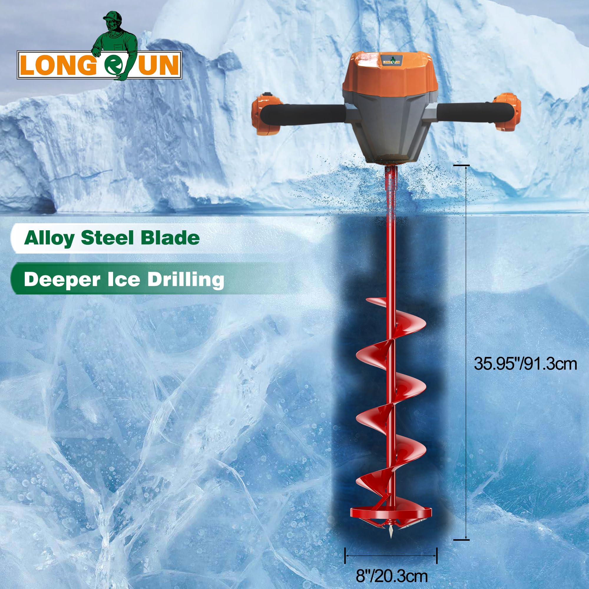 Ice Auger Bit Auger Drill Bit Ice Fishing Auger Drill Bit Inch
