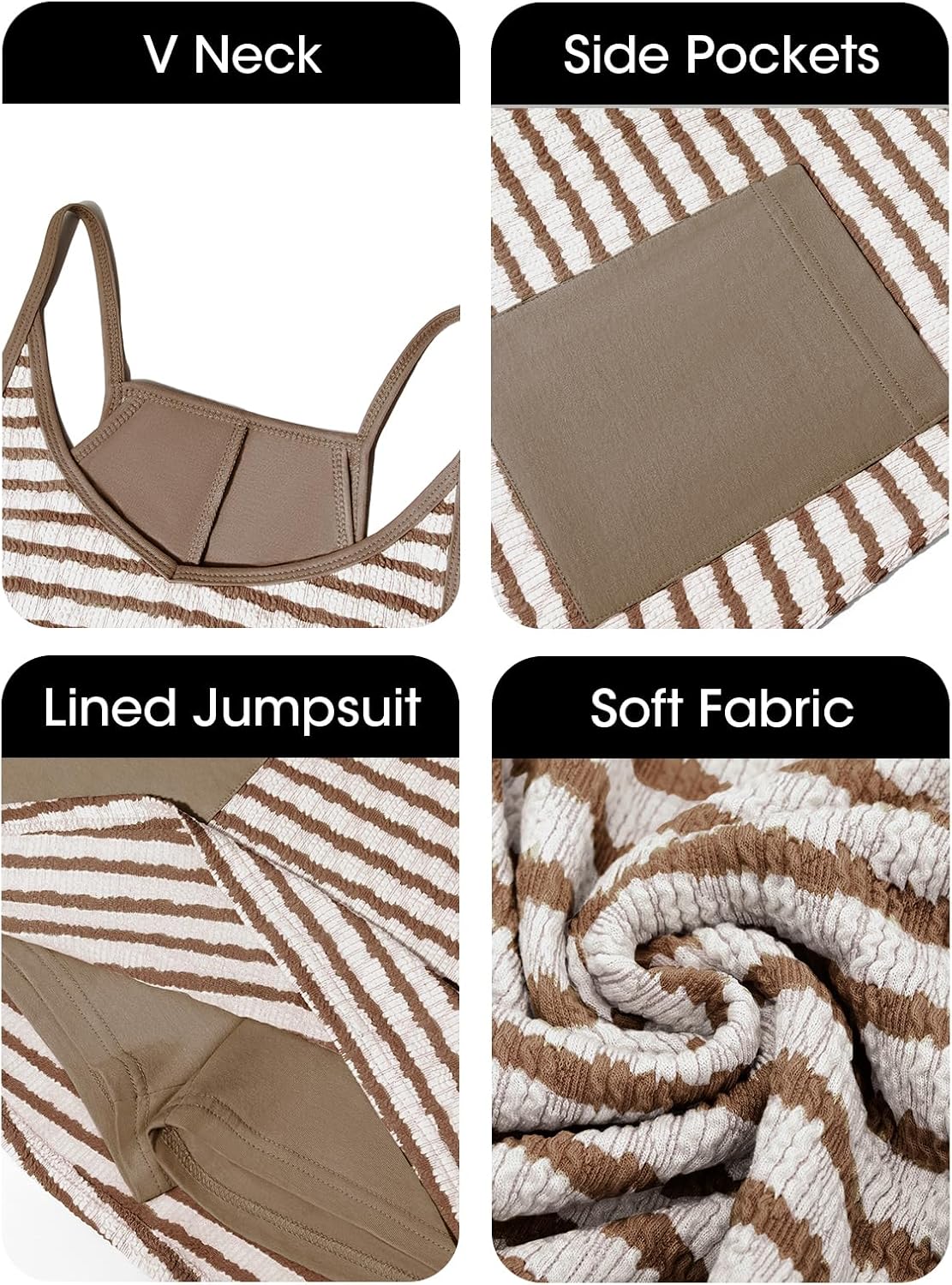 Fisoew Womens Tennis Athletic Dress Mini Romper Dress with Built in Shorts Summer Vacation Outfits - Image 6