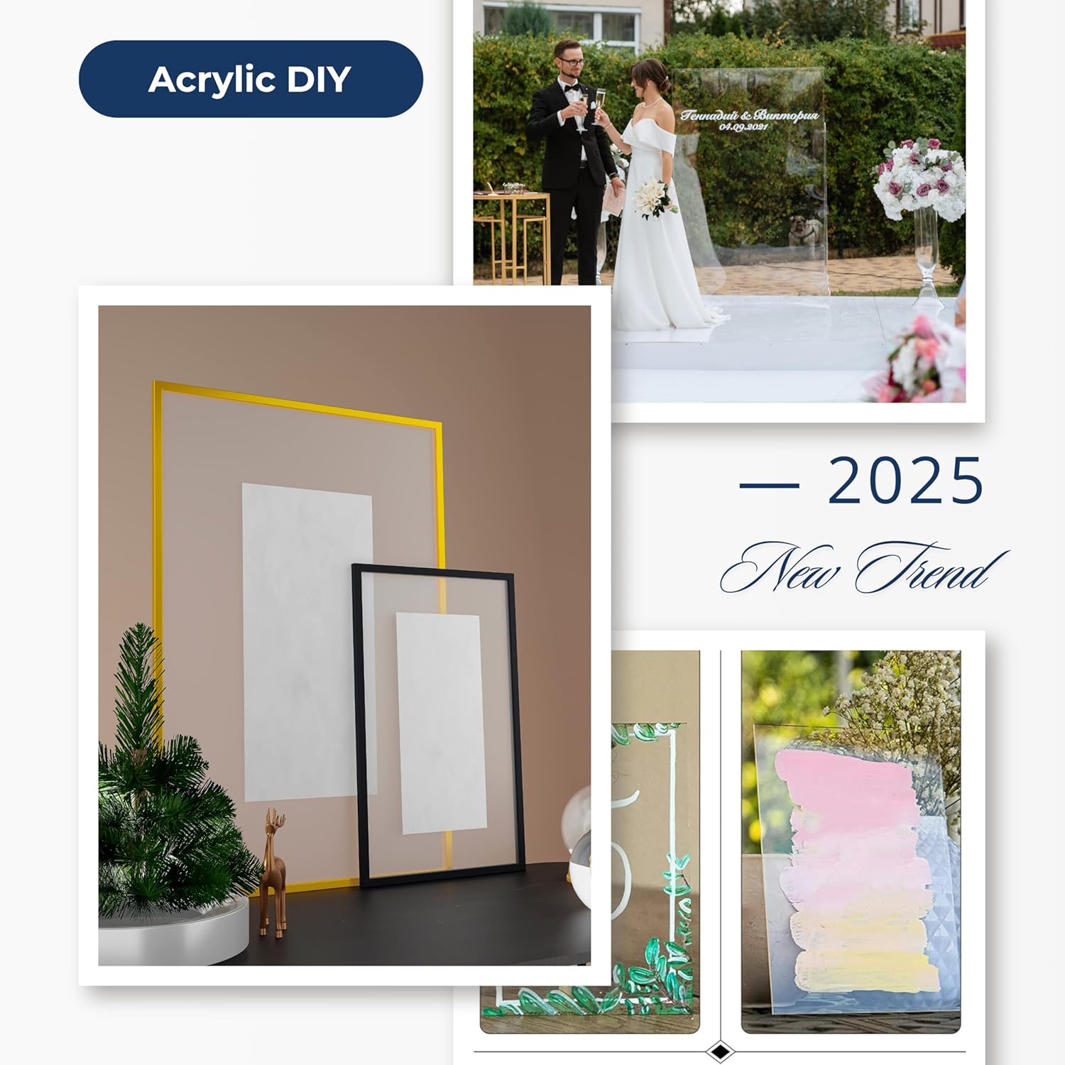 Plexiglass Sheets 1/4″ Thick 6mm– Clear Acrylic Sheet 11"x14", for DIY Display, Signs, Picture Frames, Crafts – Durable, Transparent Plastic Panel for Home & Business by Yana Glass and Mirror