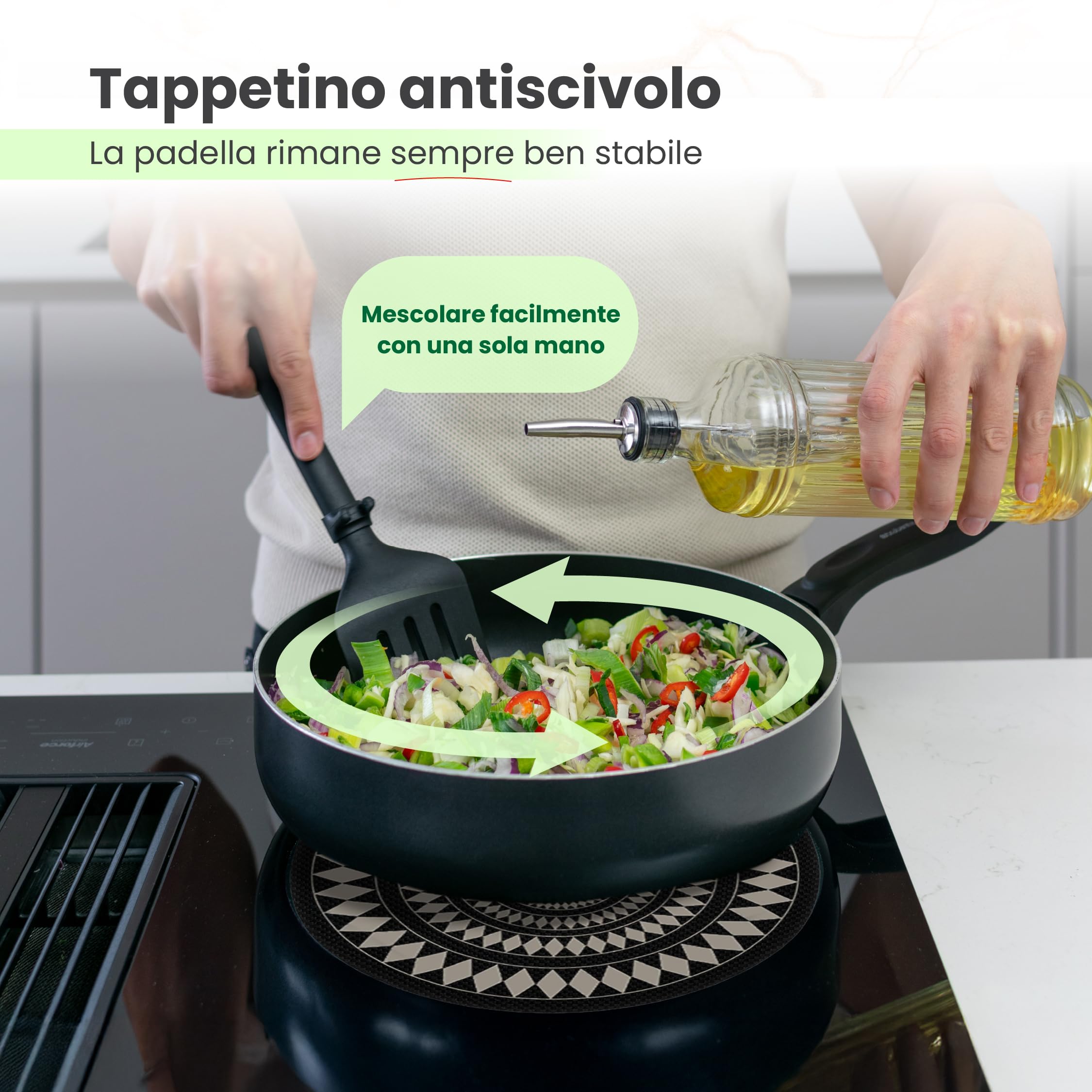 MoreCore Protezione Piano Induzione | Copri Piano Induzione | Piano Cottura Induzione | Tappetino Piano Induzione | Copri Piano Cottura | Copertura Piano Induzione | Coprifornelli | 5 Unità