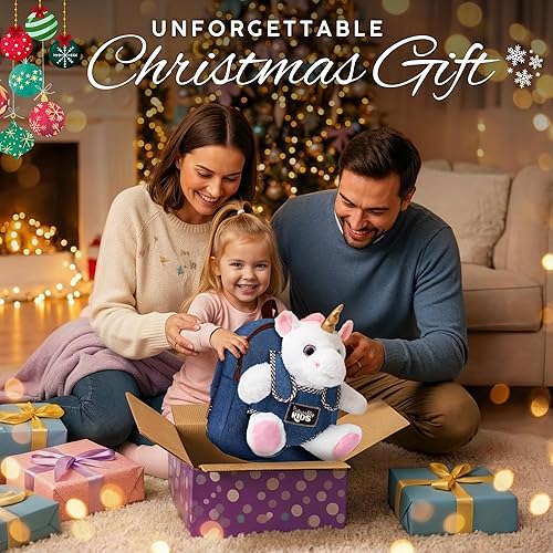 Miniatura 7 de Naturally KIDS - Juguetes de unicornio para niños y niñas de 2 a 3 años, regalos de cumpleaños, mochila de unicornio para niños pequeños 03 Unicornio