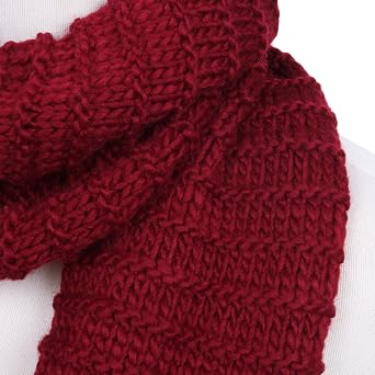 TrendsBlue Premium Solid Chunky Ribbed Knit Warm Infinity Loop Circle Scarf