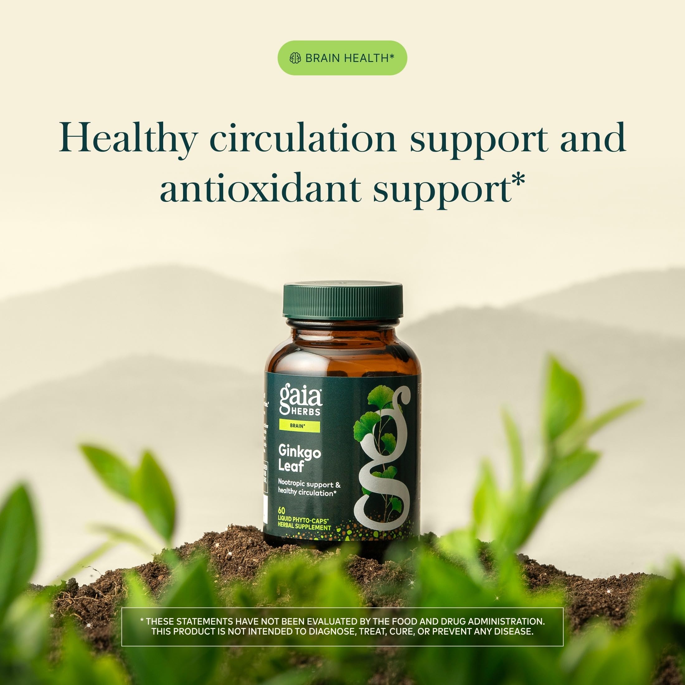Gaia Herbs Ginkgo Leaf, 60 Vegan Capsules, 30 Servings — Amazon image 3