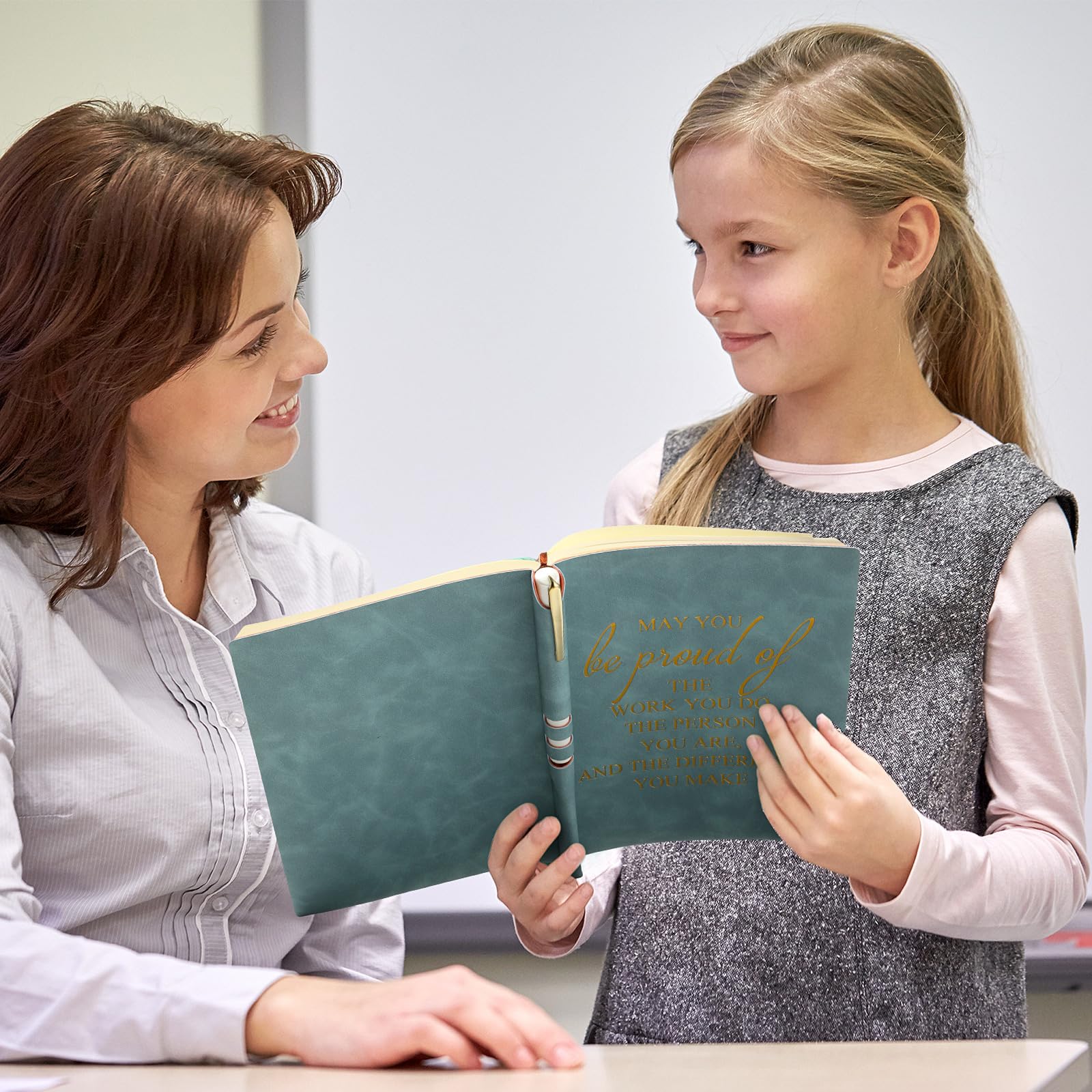 Kosiz 40 szt. / 20 zestawów inspirujący prezent, luzem, skórzany notatnik A5, dziennik z motywacyjnymi długopisami kulkowymi dla pracowników, współpracowników, powrót do szkoły, nauczyciela, uznanie