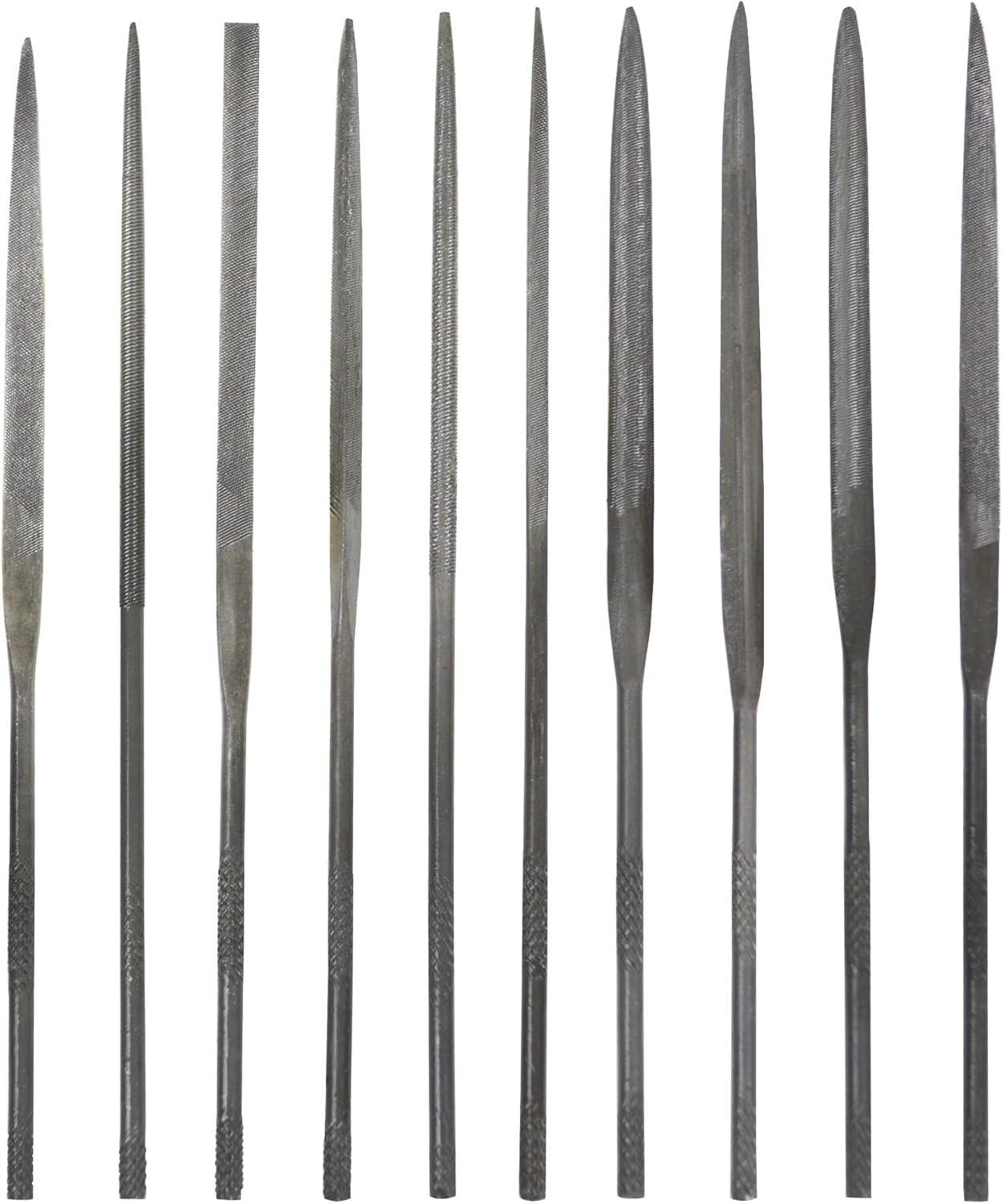 Set of 10 Needle Files in Plastic Pouch Tool for Wax Carving Cutting (14 cm)