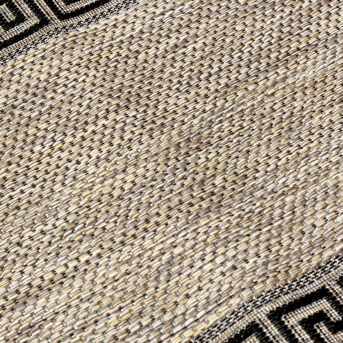 Mazovia Tappeto Cucina - Effetto Sisal Tappeti Cucina - Tappeto per Cucina, Ingresso, Salotto Pelo Corto - Certificato Oeko-Tex - Cura facile - In-& Outdoor - Beige Taupe 100 x 300 cm