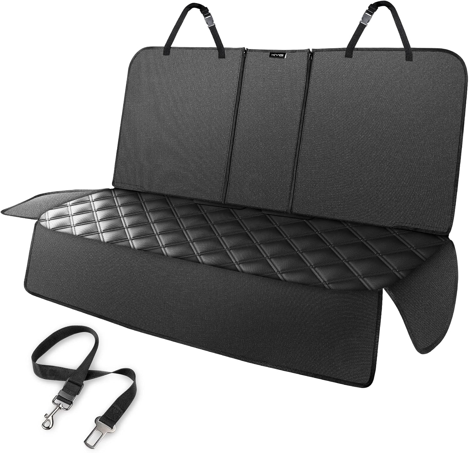 KYG Dog Car Seat Cover Waterproof Back Seat Cover for Dogs Nonslip Pet