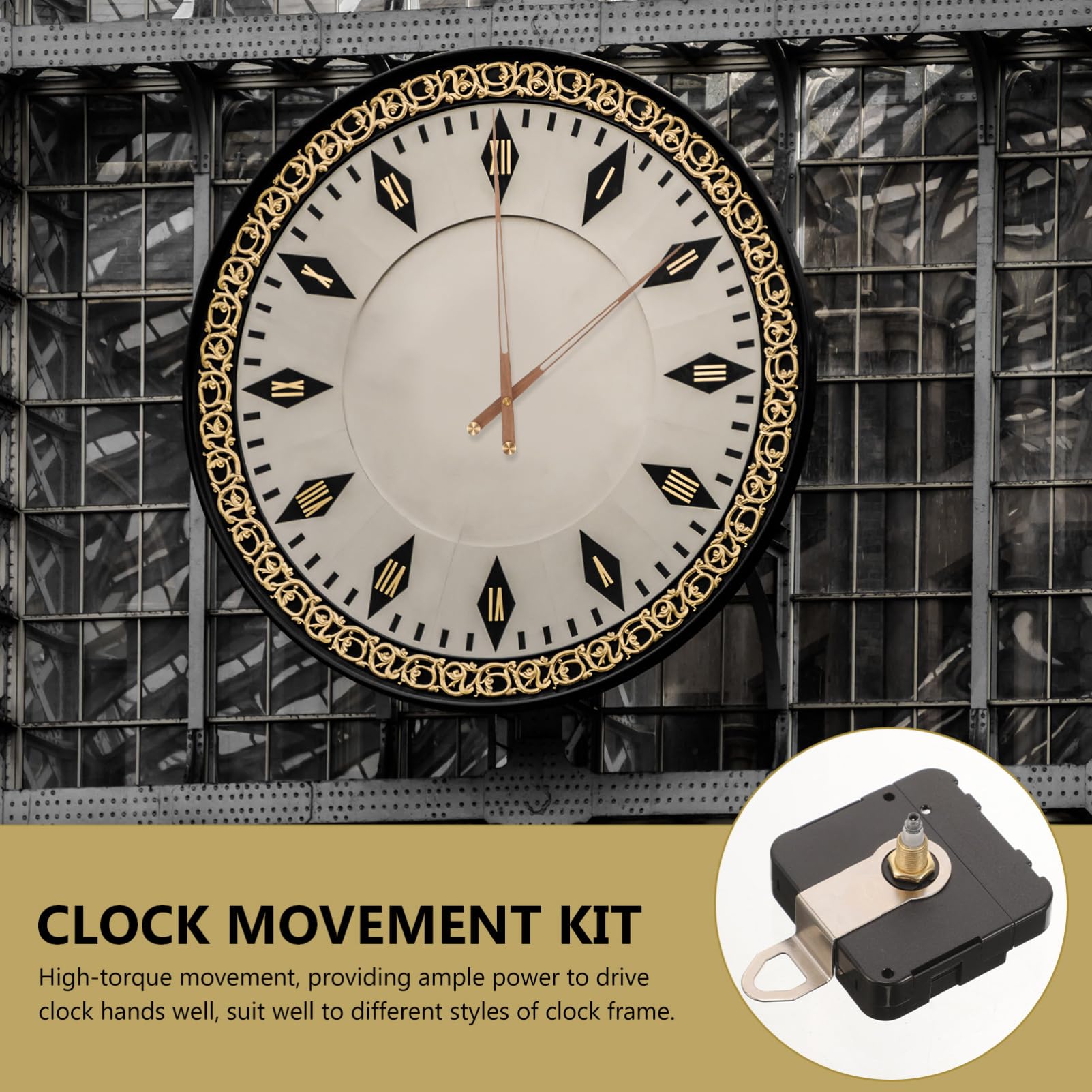 Homoyoyo 5 Sätze DIY Uhrwerk mit Hohem und Eleganten Holzzeigern für Wanduhr für Stilvolle DIY Uhrenprojekte Uhrwerk und Zeiger